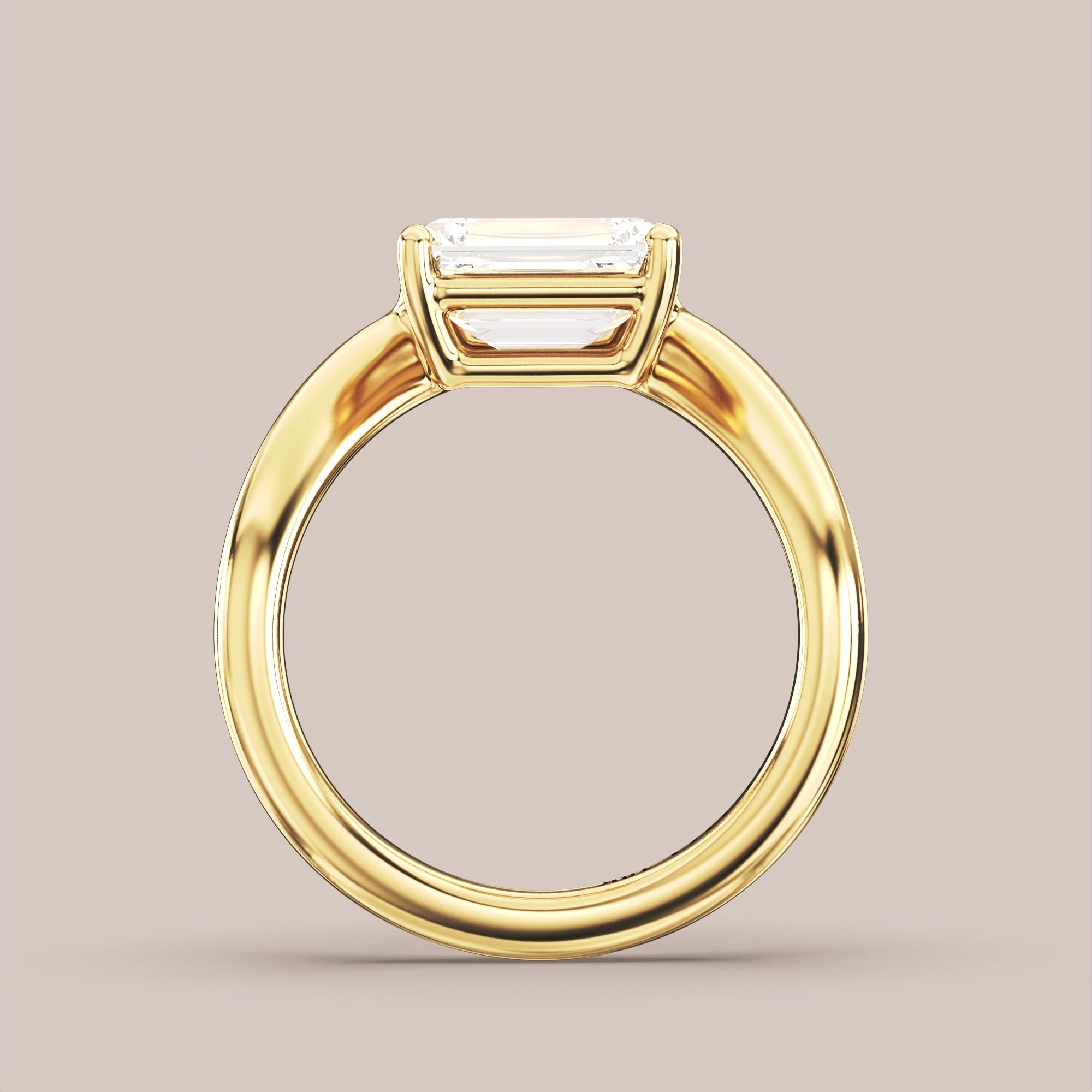 V05 Free Form Bypass in 18K yellow gold with a emerald diamond