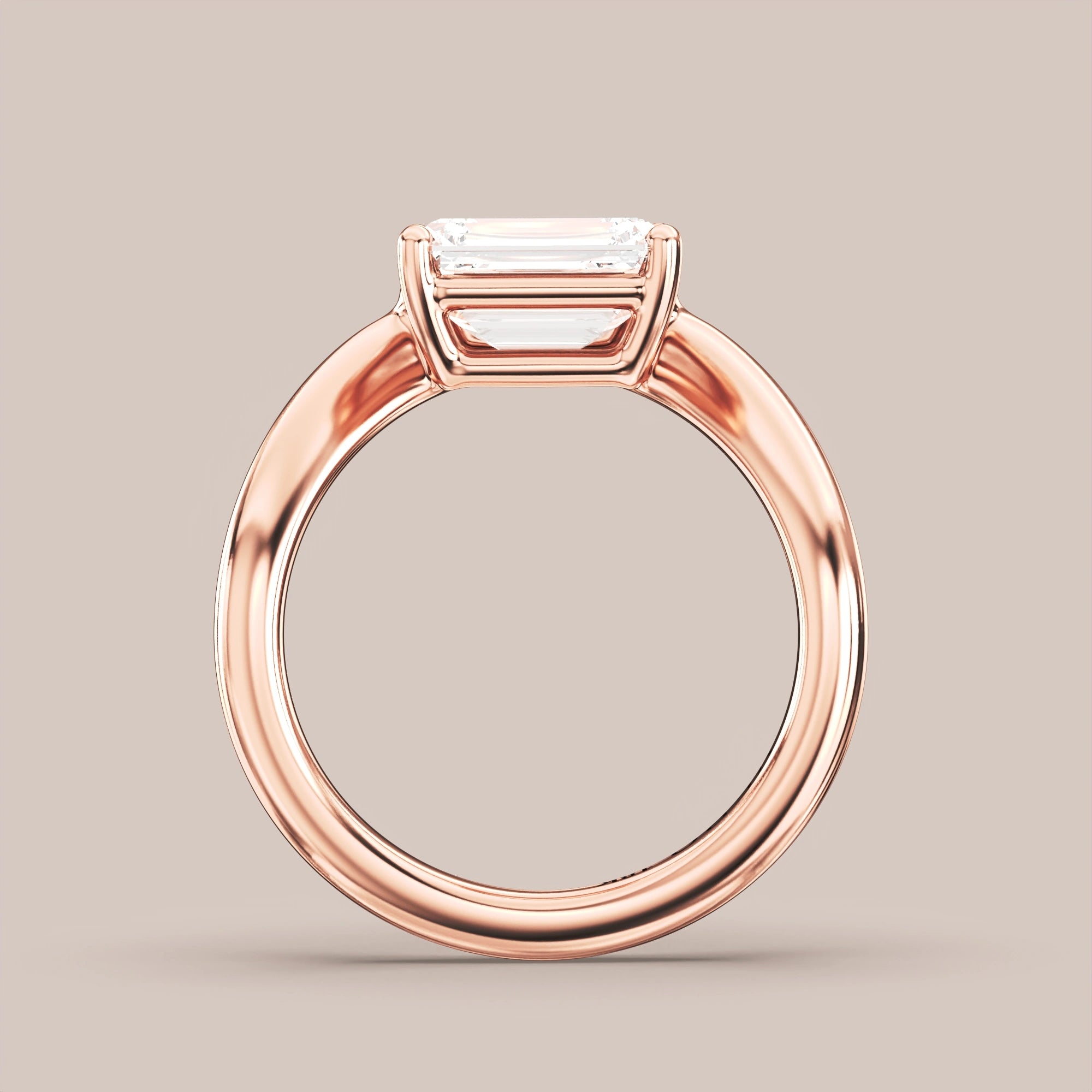 V05 Free Form Bypass in 18K rose gold with a emerald diamond