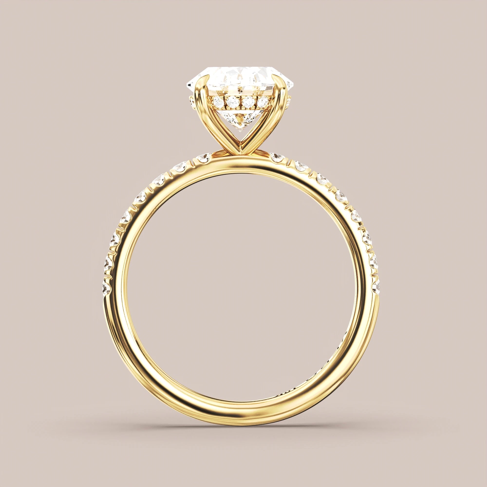 Oval - Yellow gold
