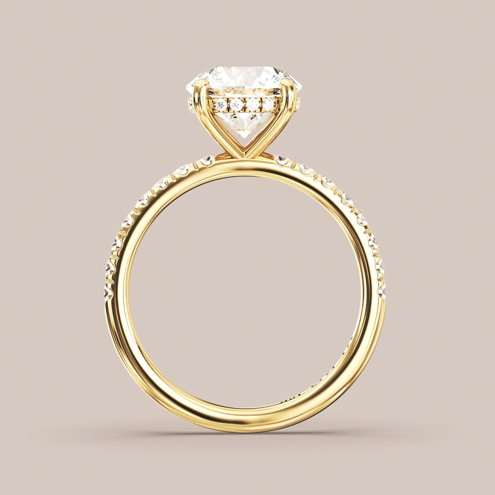 Round - Yellow gold