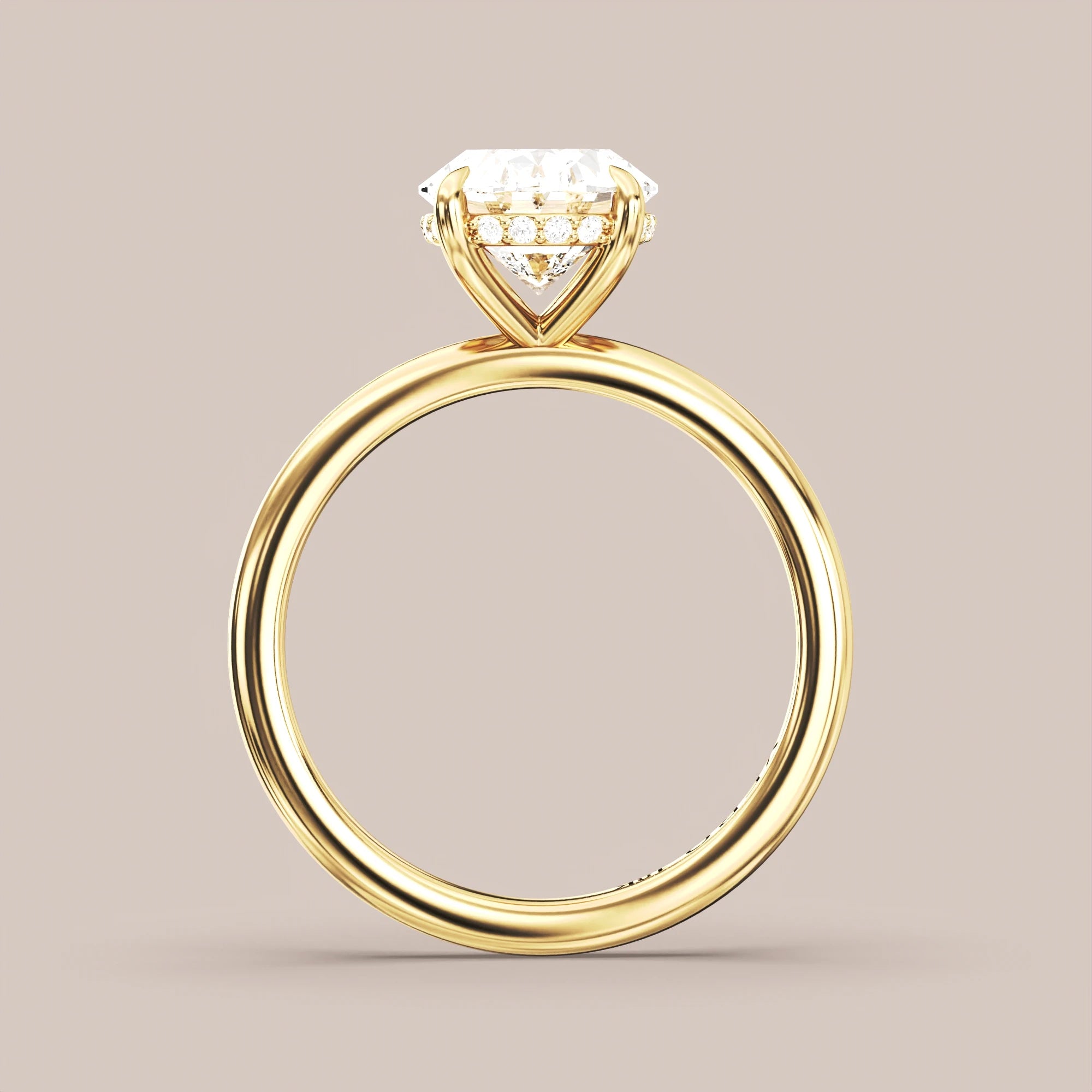 Oval - Yellow gold