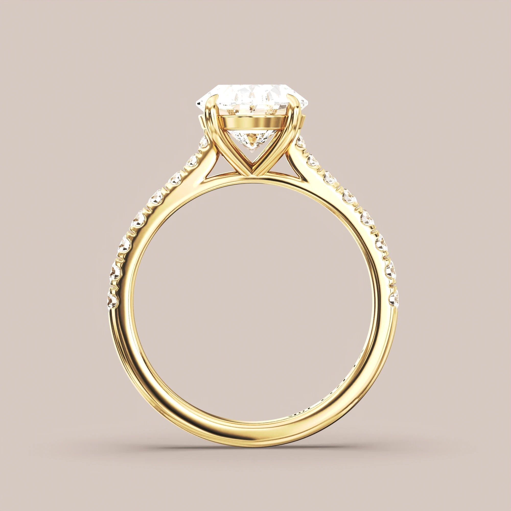 Oval - Yellow gold