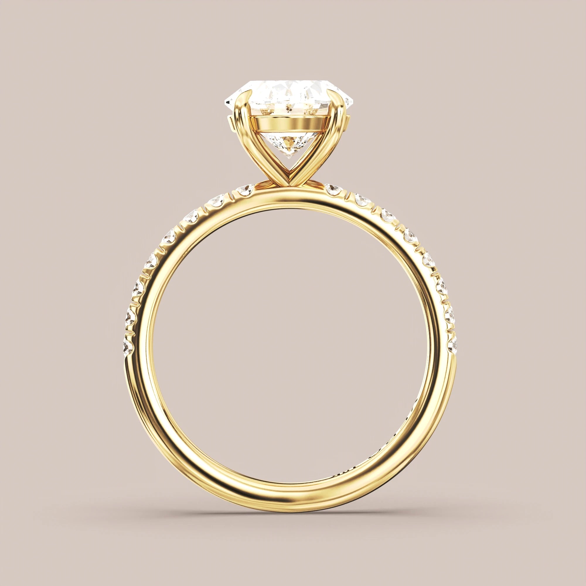 Oval - Yellow gold
