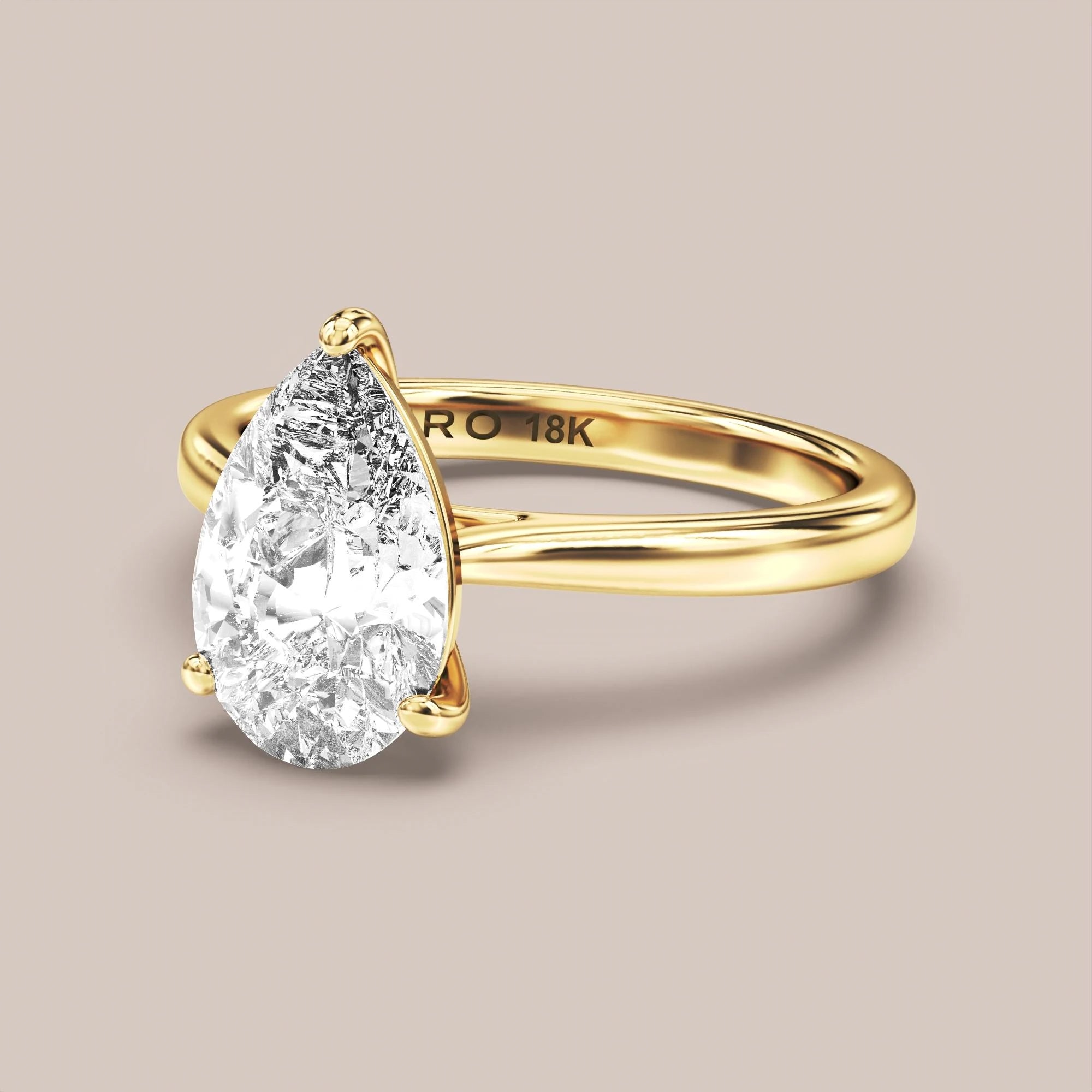 Pear - Yellow gold