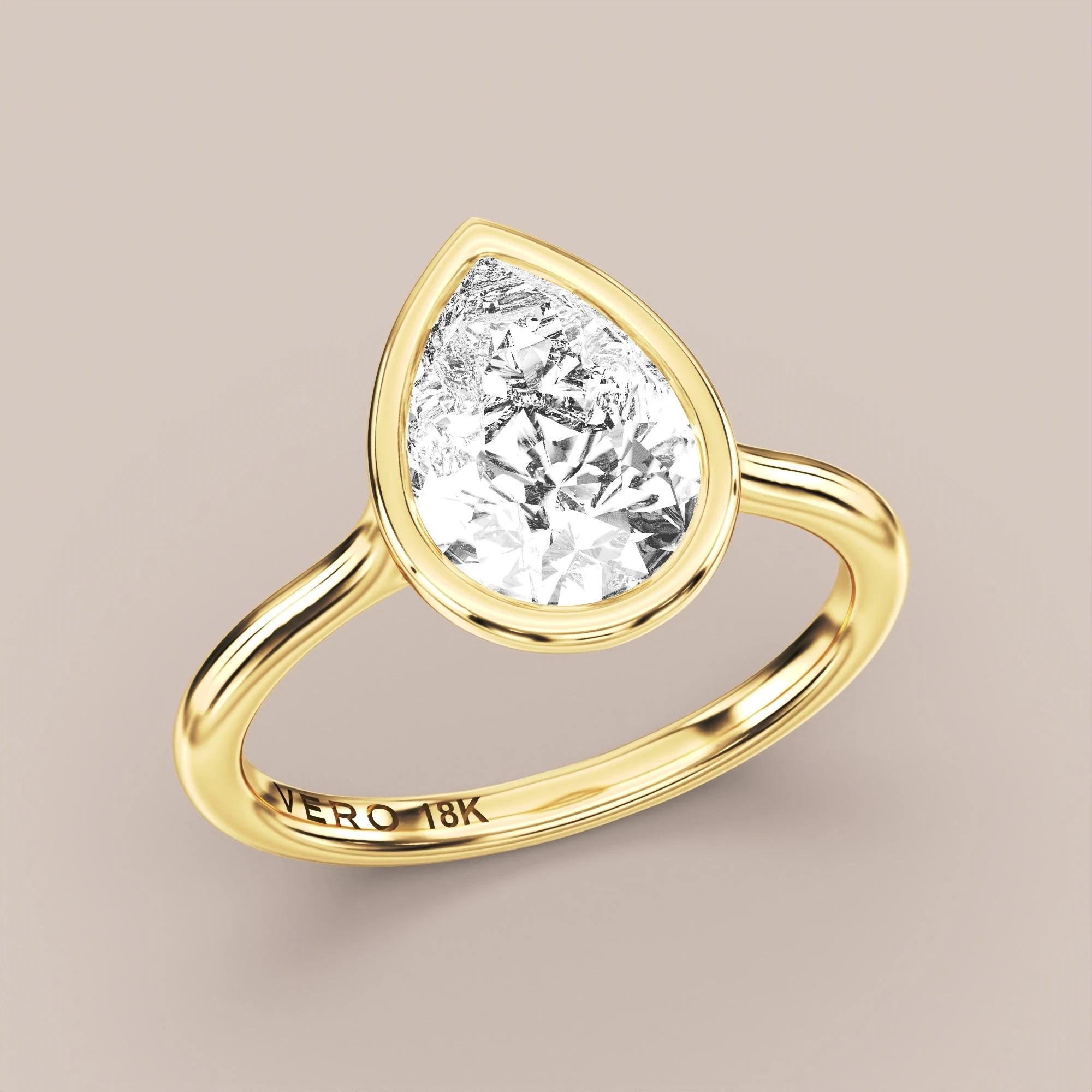 Pear - Yellow gold