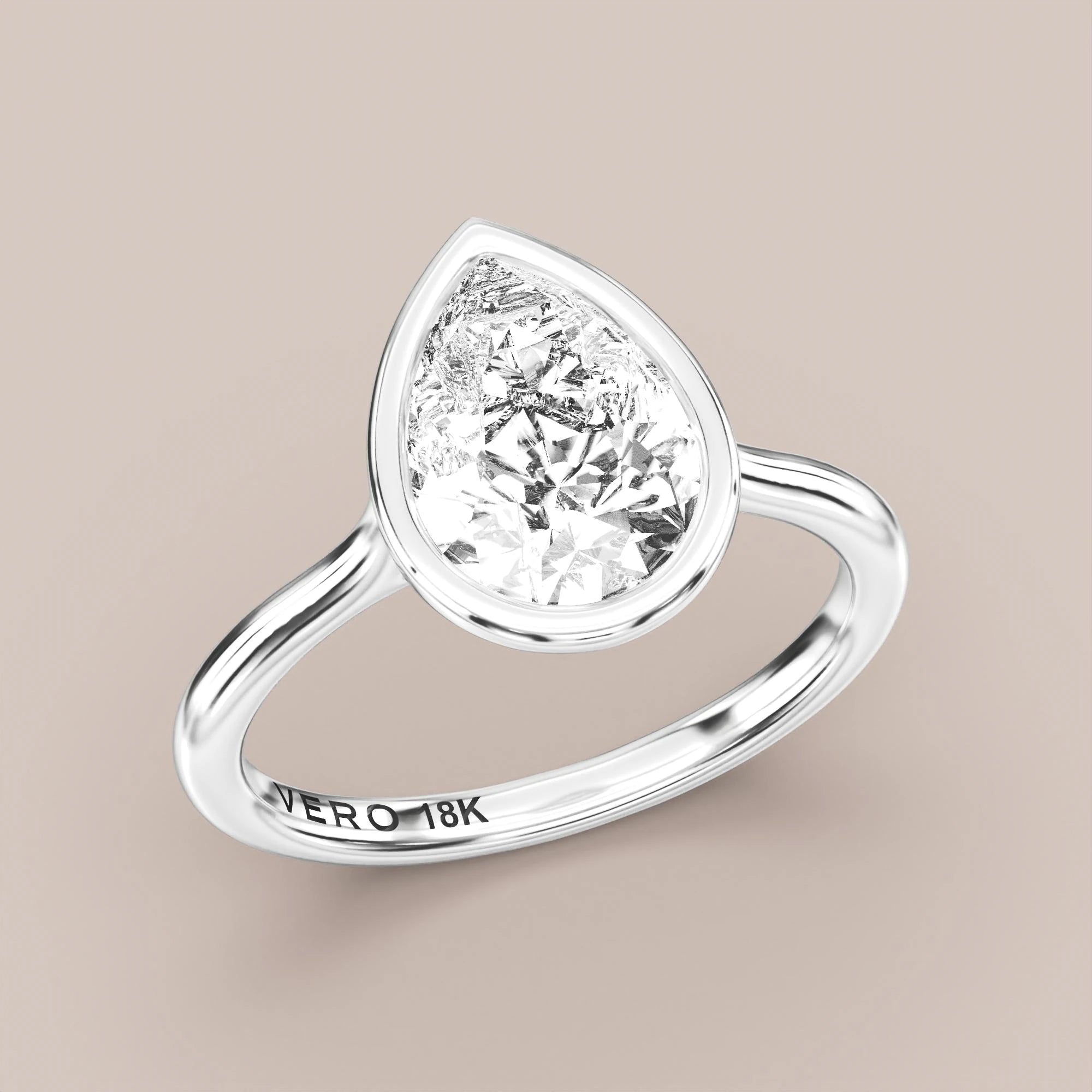 Pear - White gold