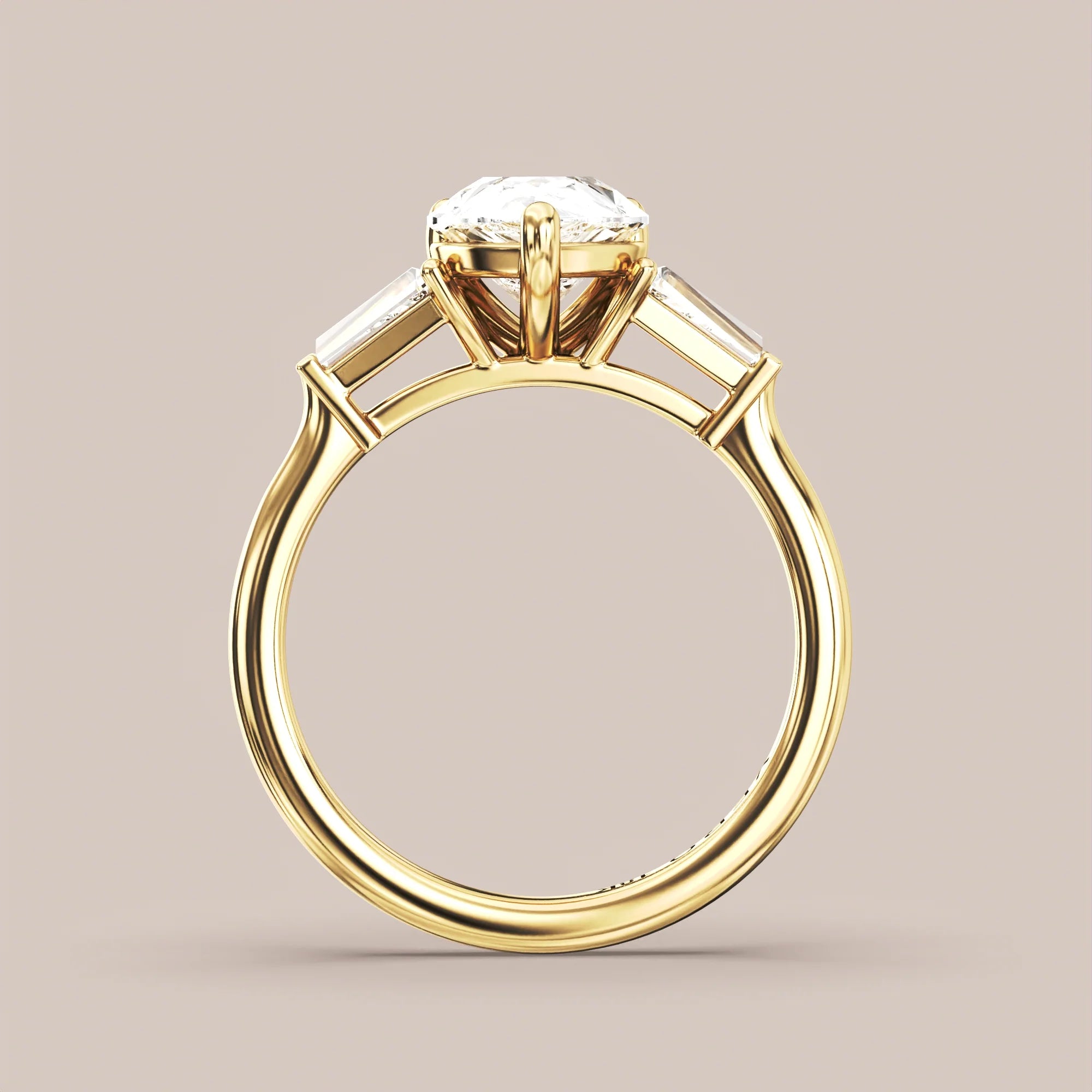 Pear - Yellow gold