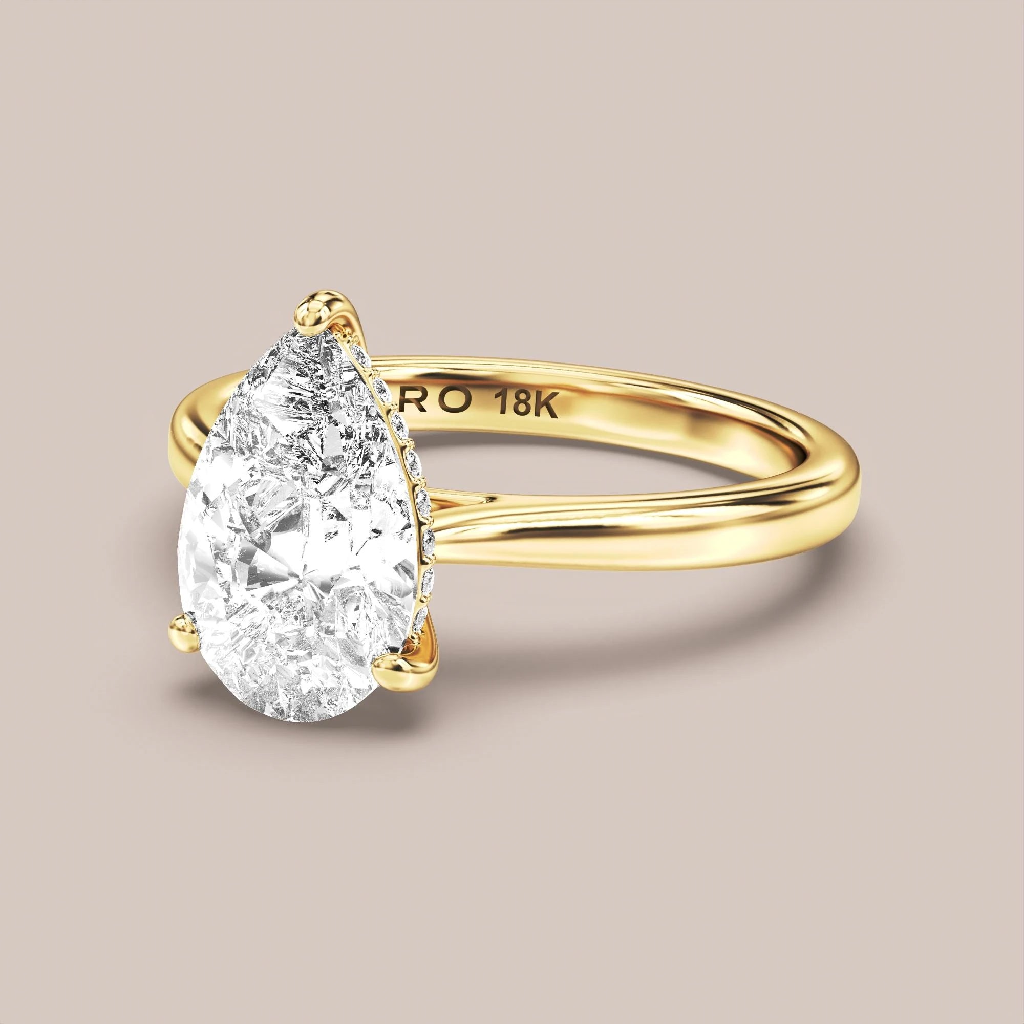 Pear - Yellow gold