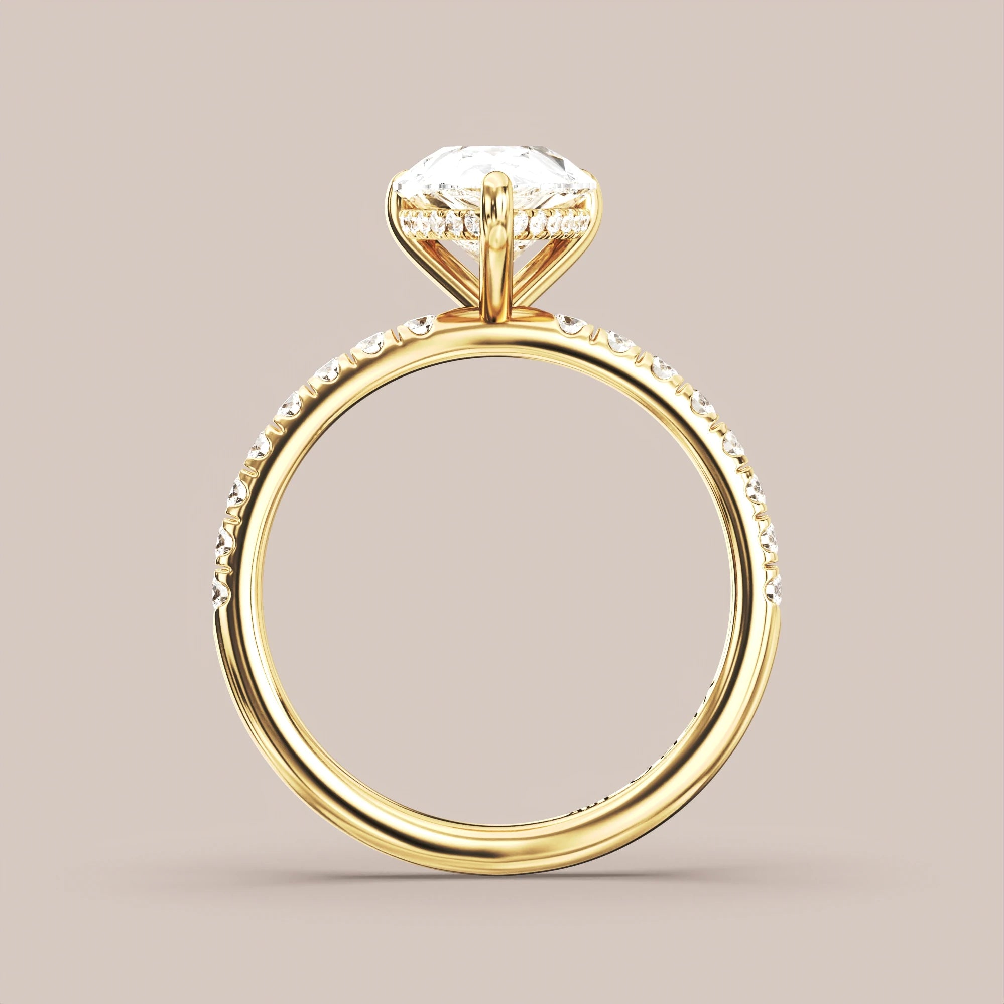 Pear - Yellow gold