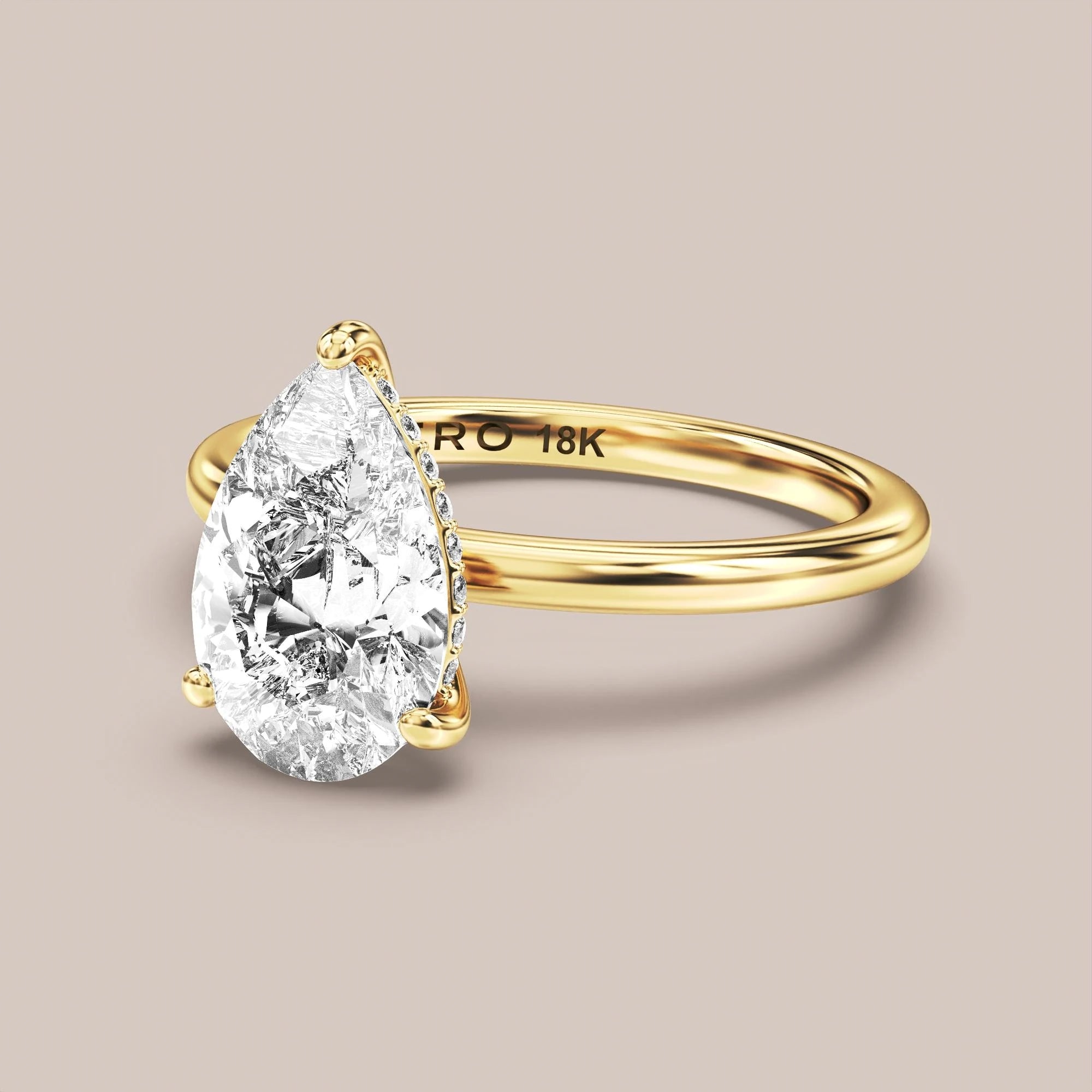 Pear - Yellow gold