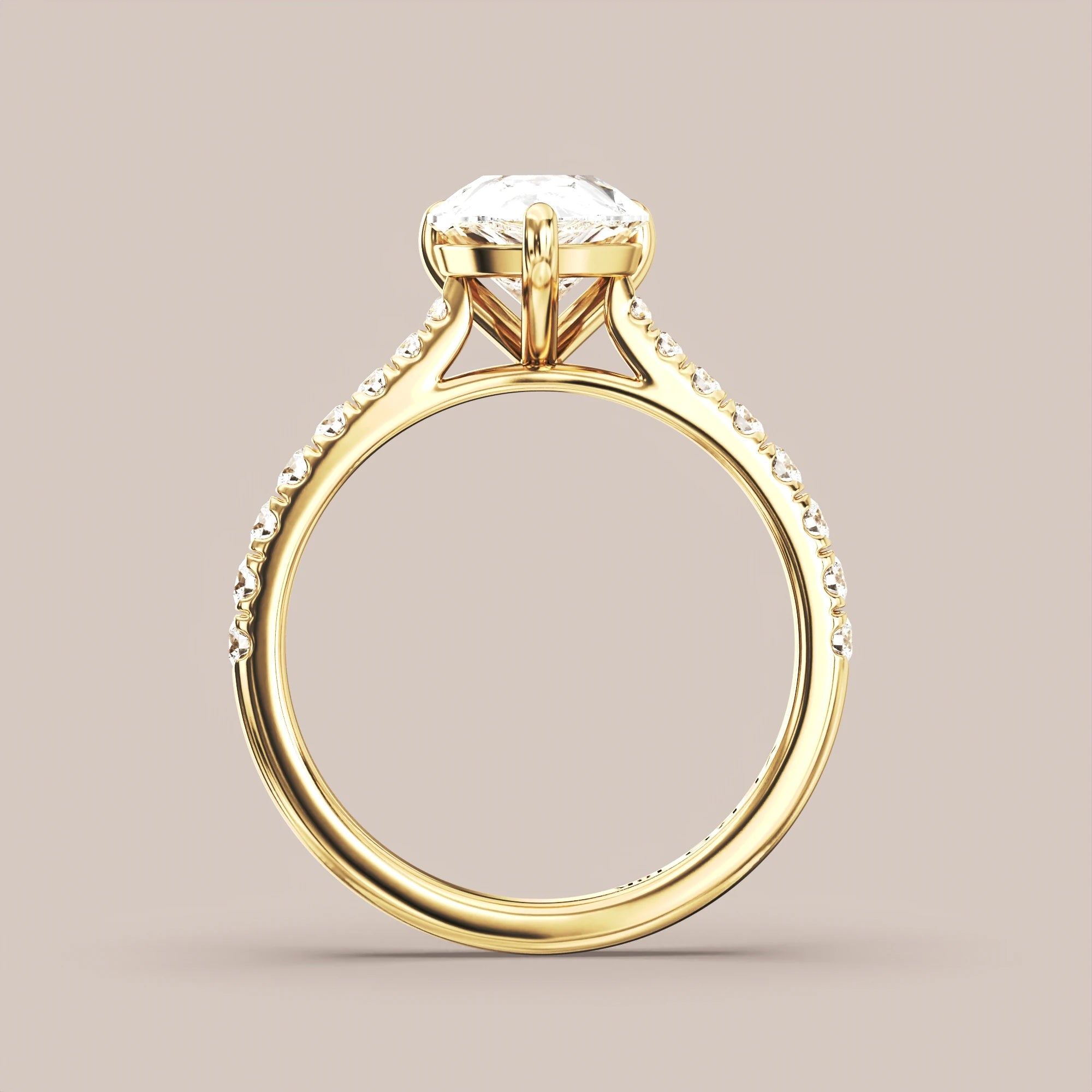 Pear - Yellow gold