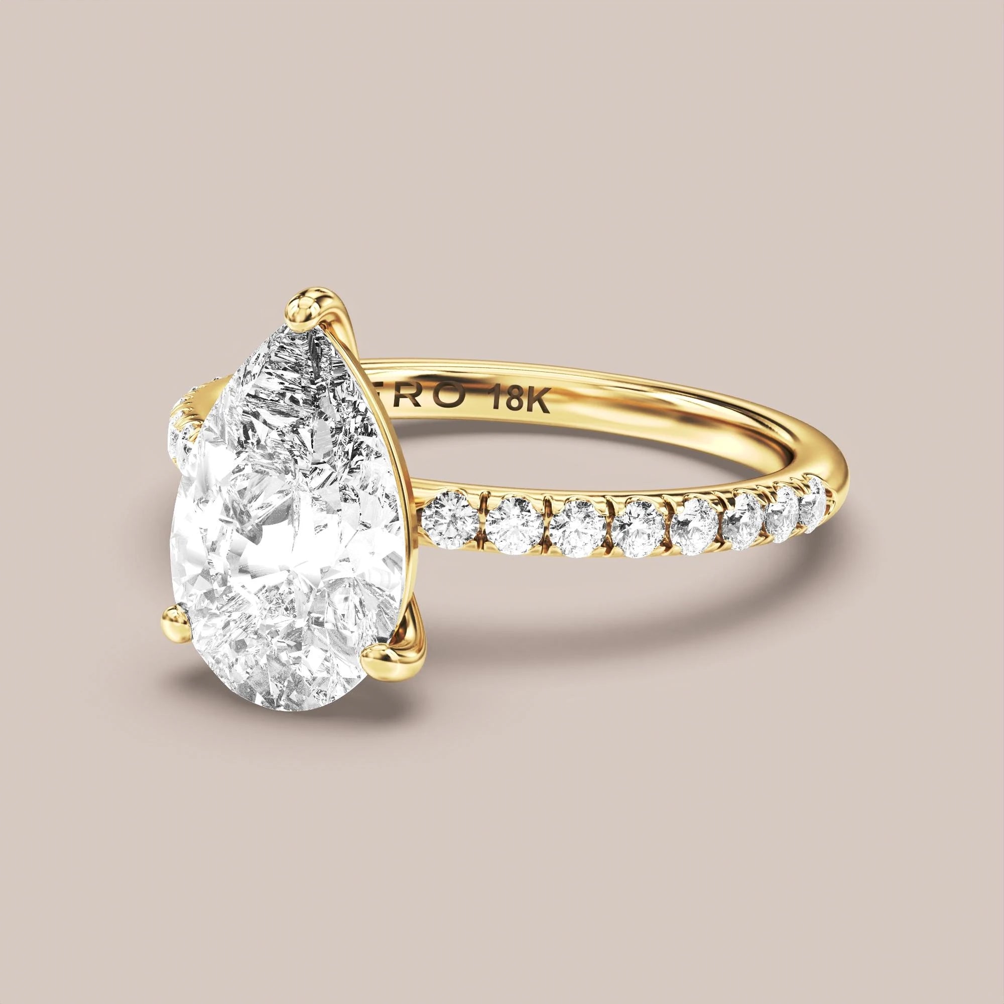 Pear - Yellow gold