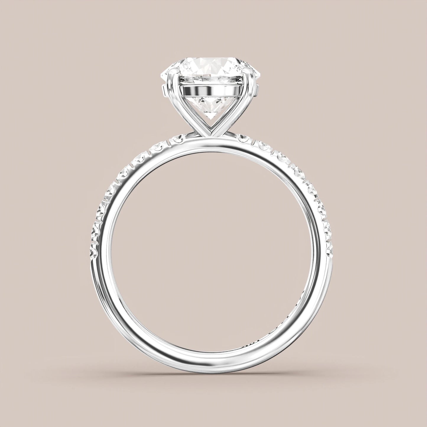 V01 Classic Solitaire with Accent Diamonds