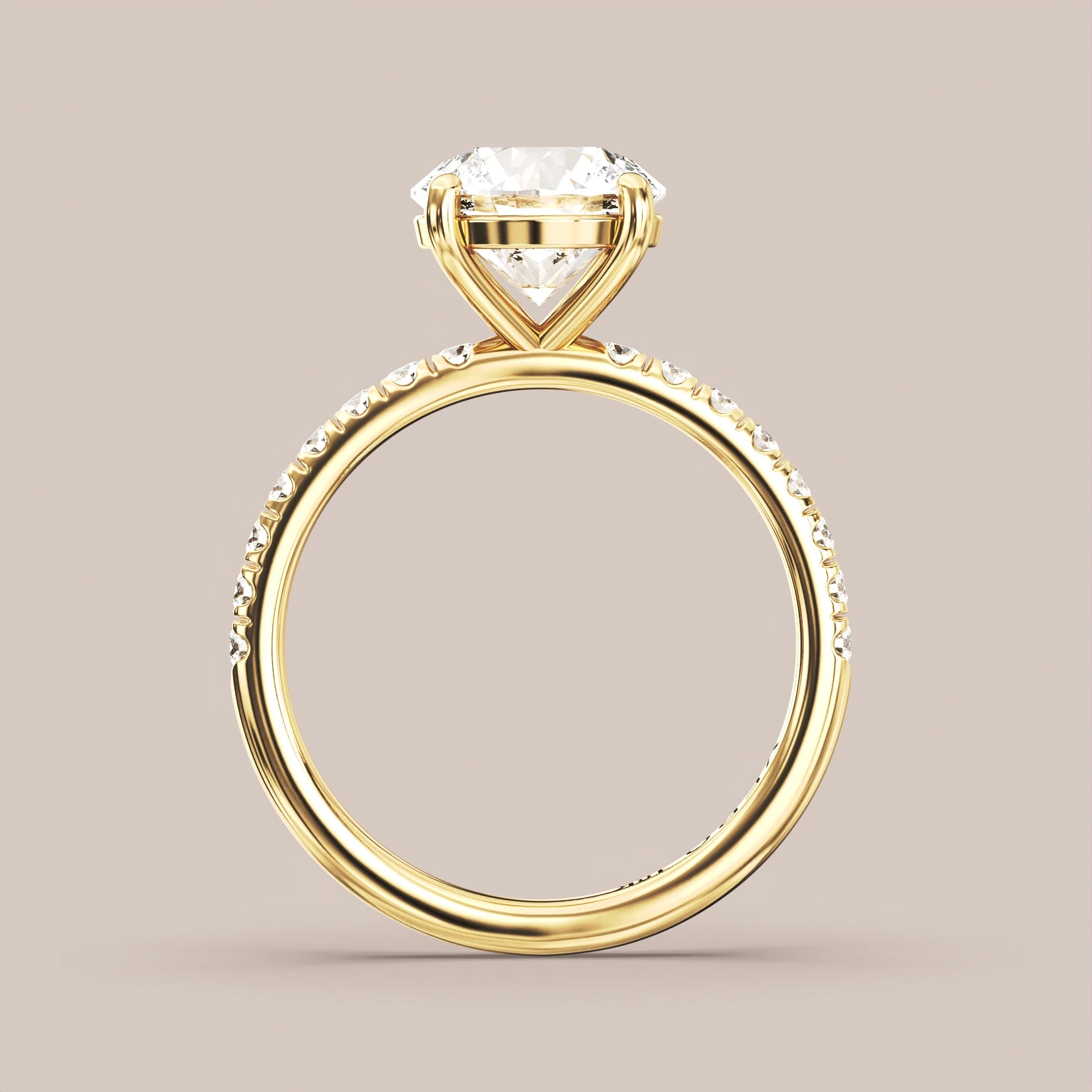 Round - Yellow gold