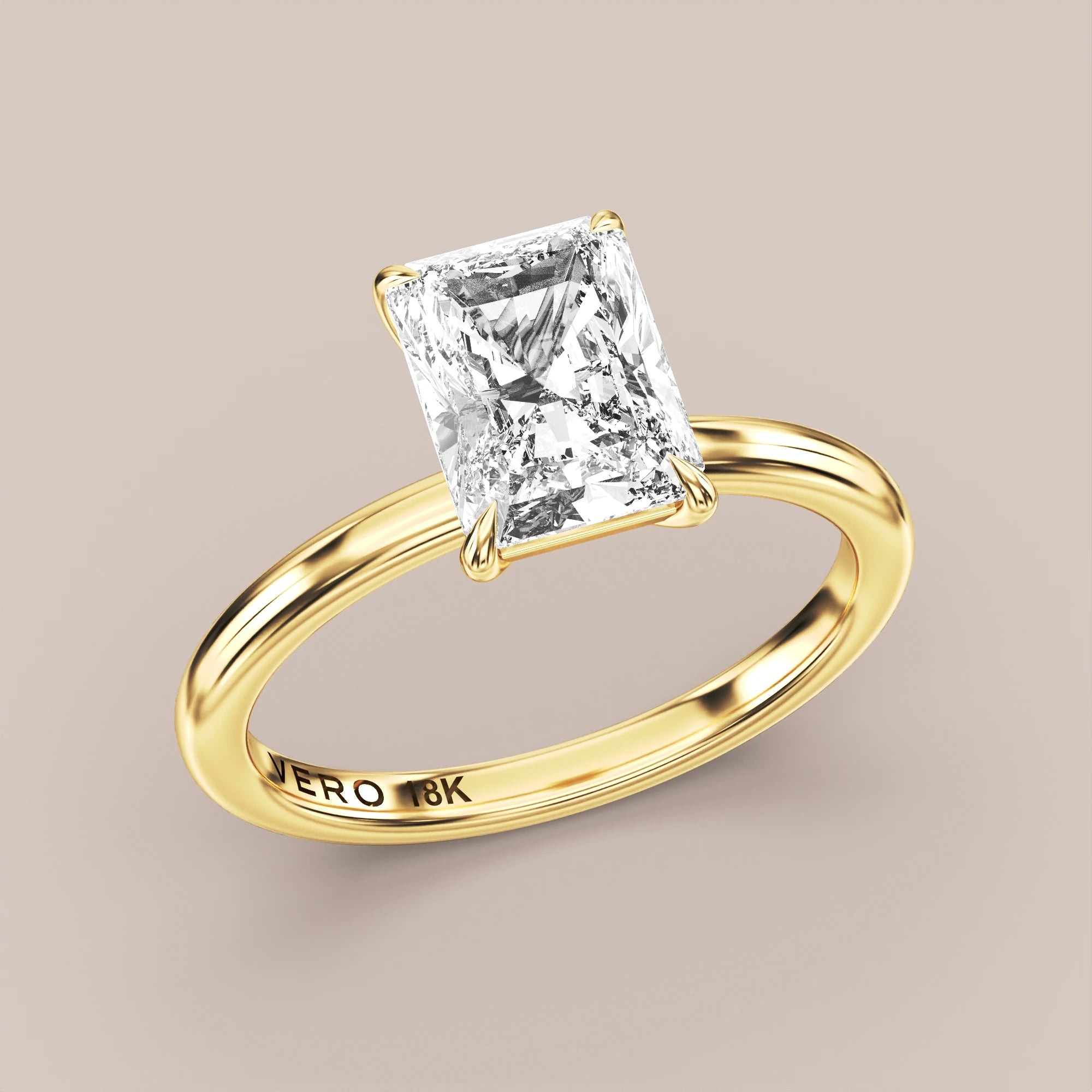 Radiant - Yellow gold