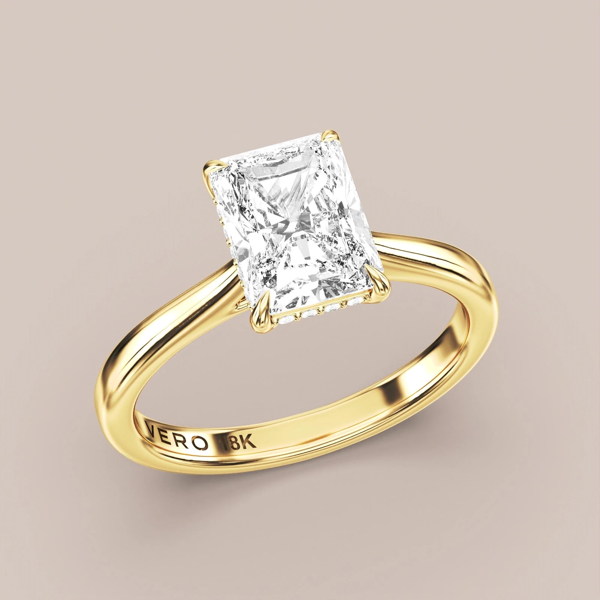 Radiant - Yellow gold