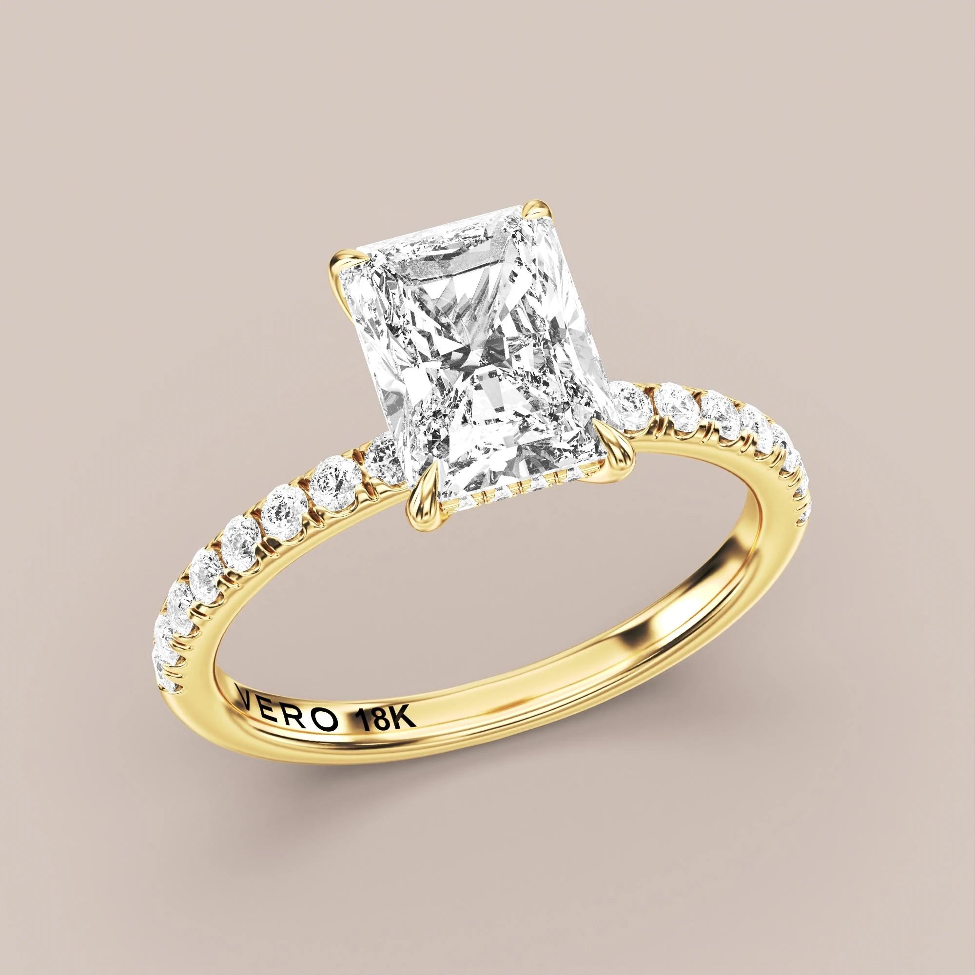 Radiant - Yellow gold