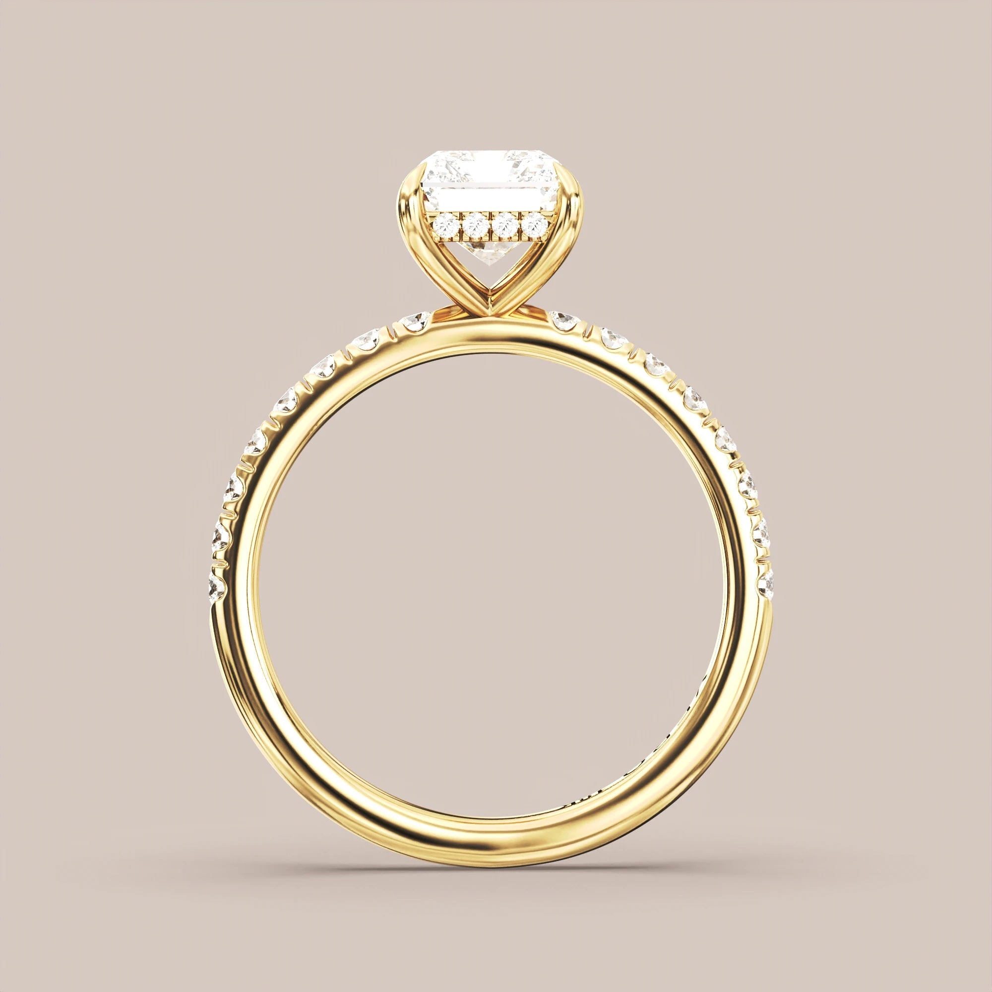 Radiant - Yellow gold