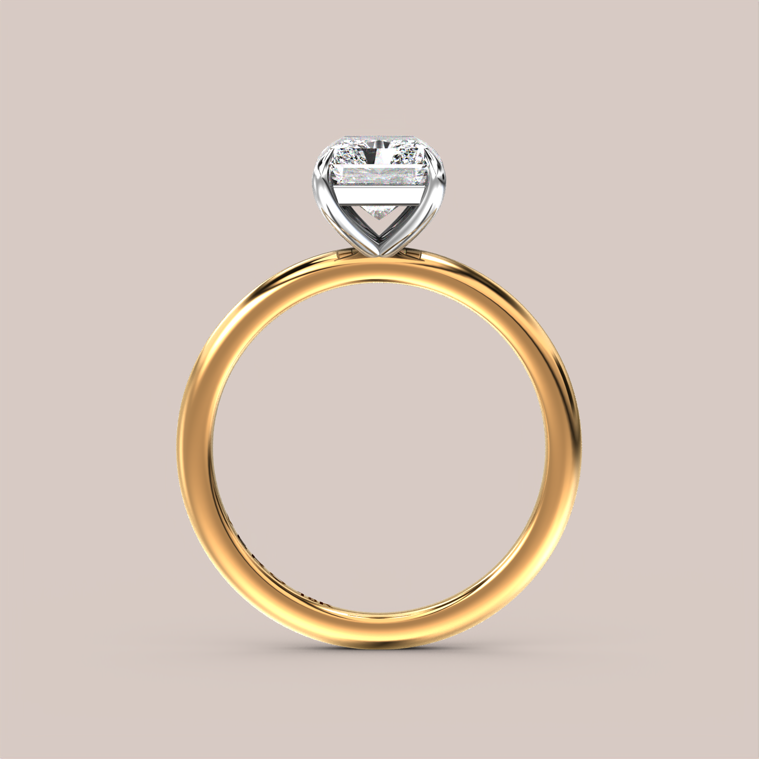 Classic Hidden Halo  Elongated Cushion Cut Solitaire test products