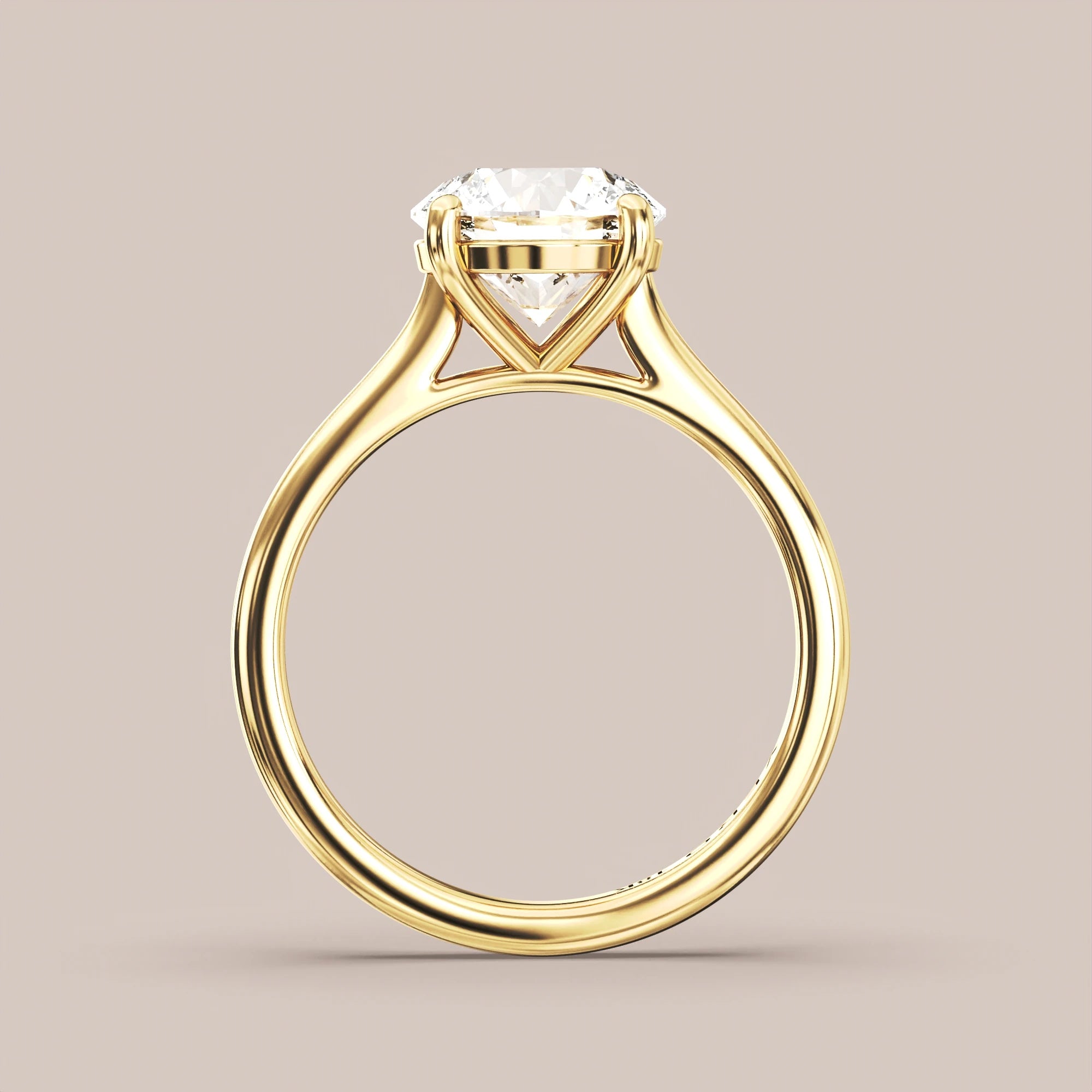 Round - Yellow gold