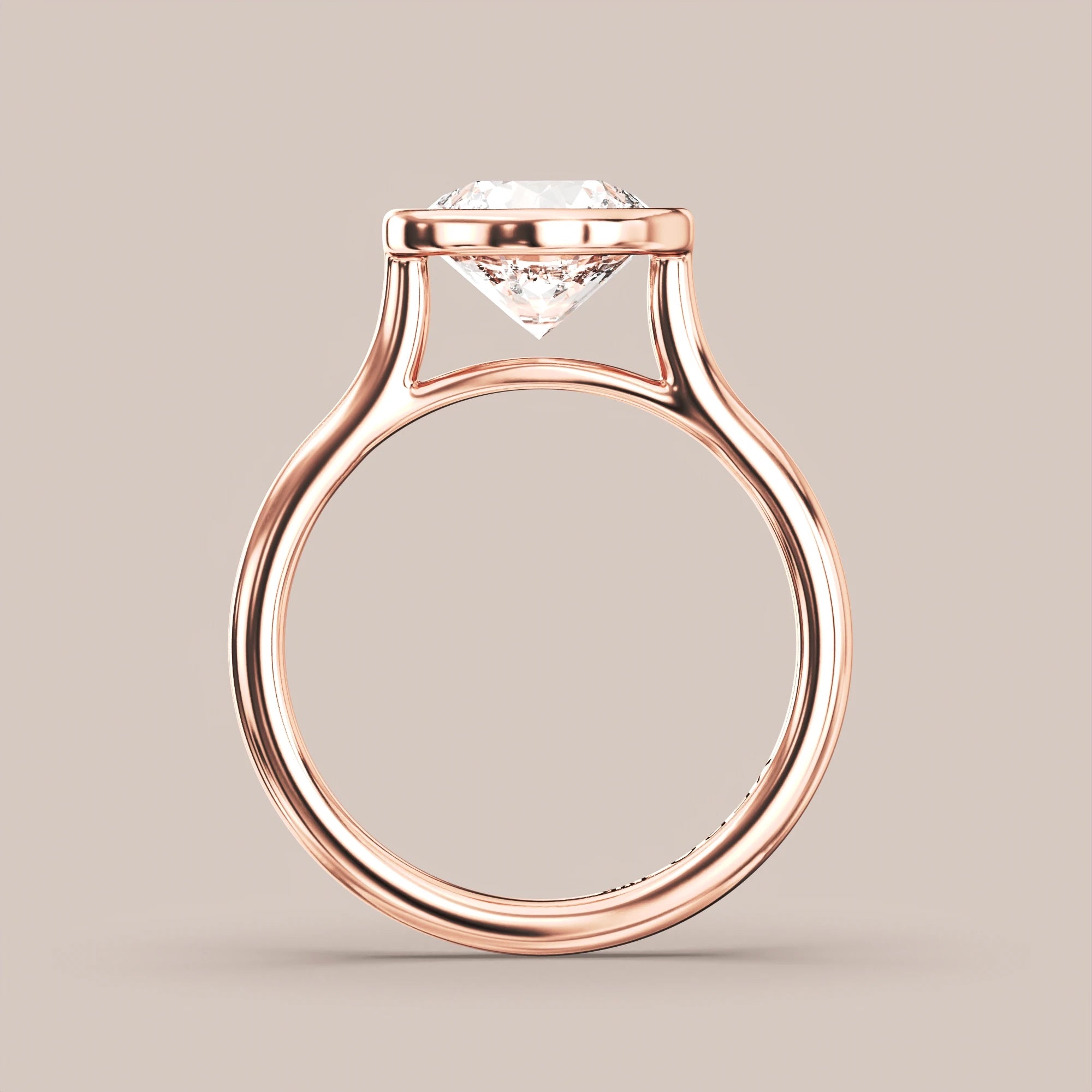 Round - Rose gold