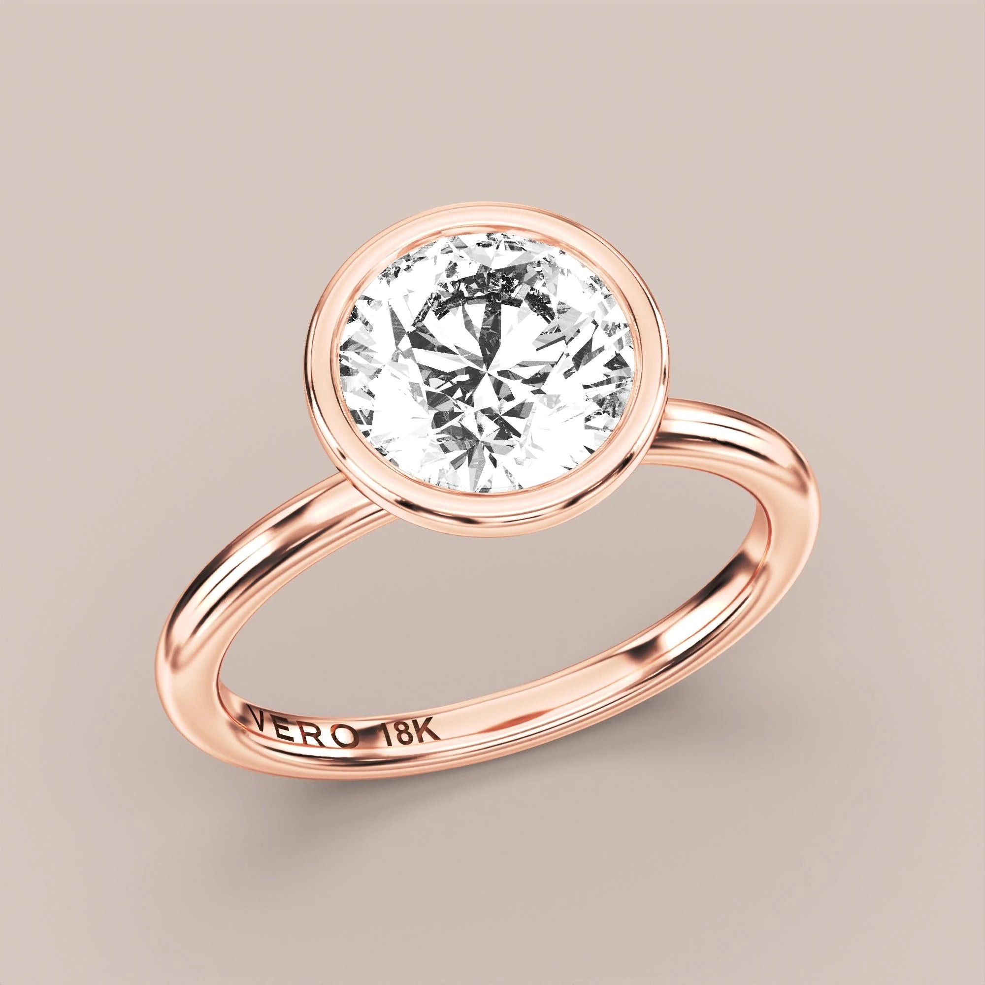Round - Rose gold