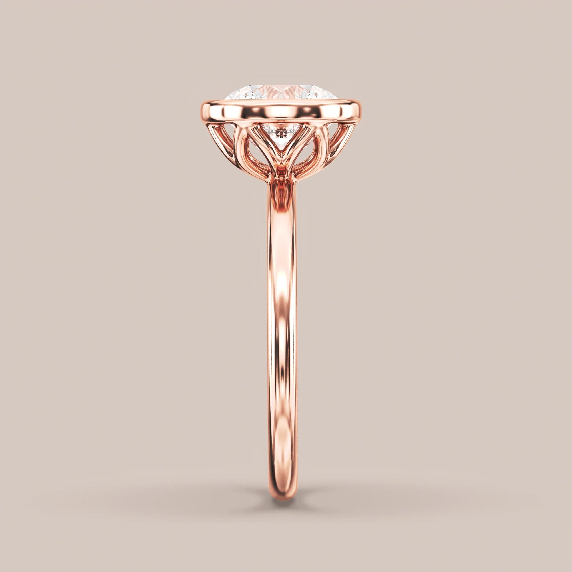 Round - Rose gold