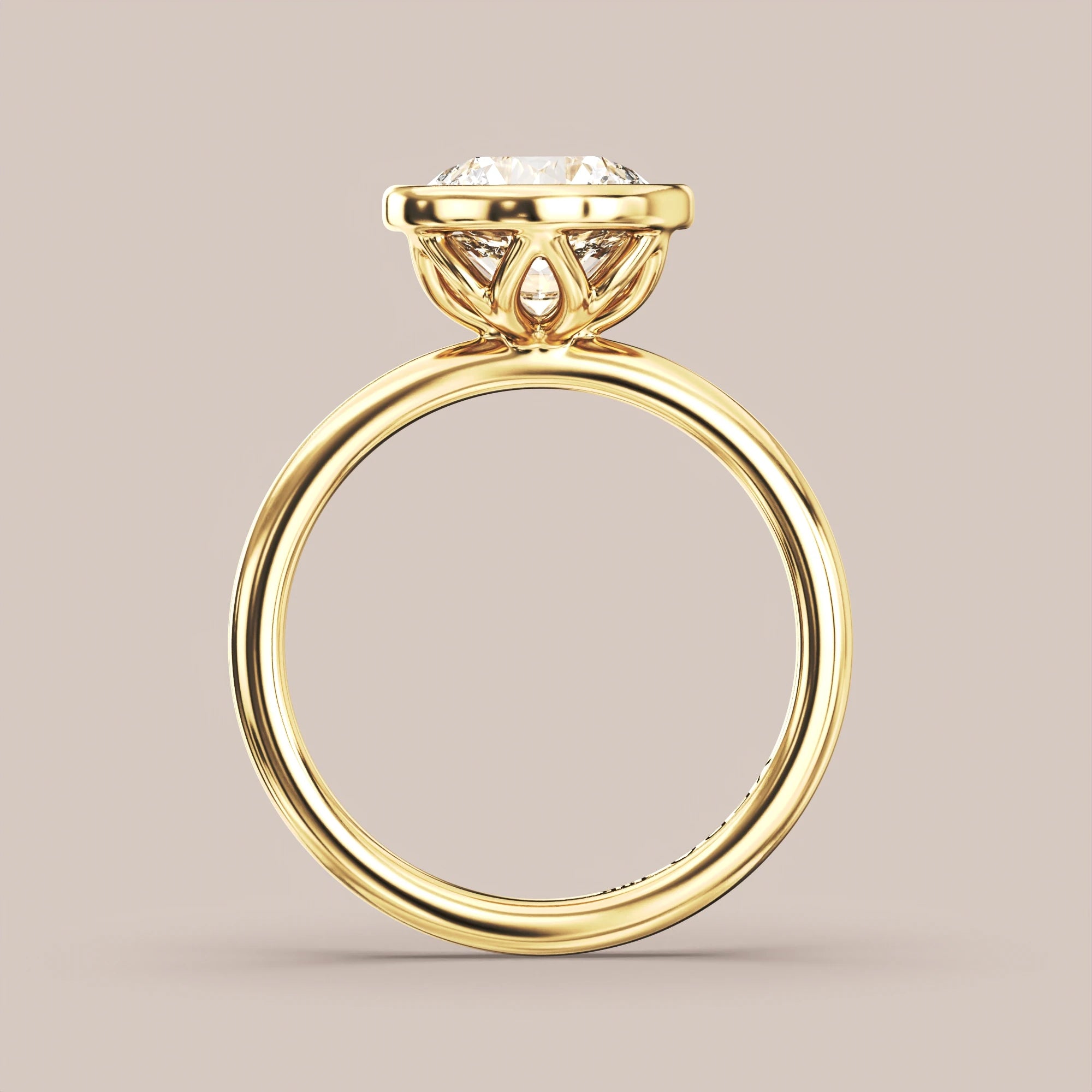 Round - Yellow gold
