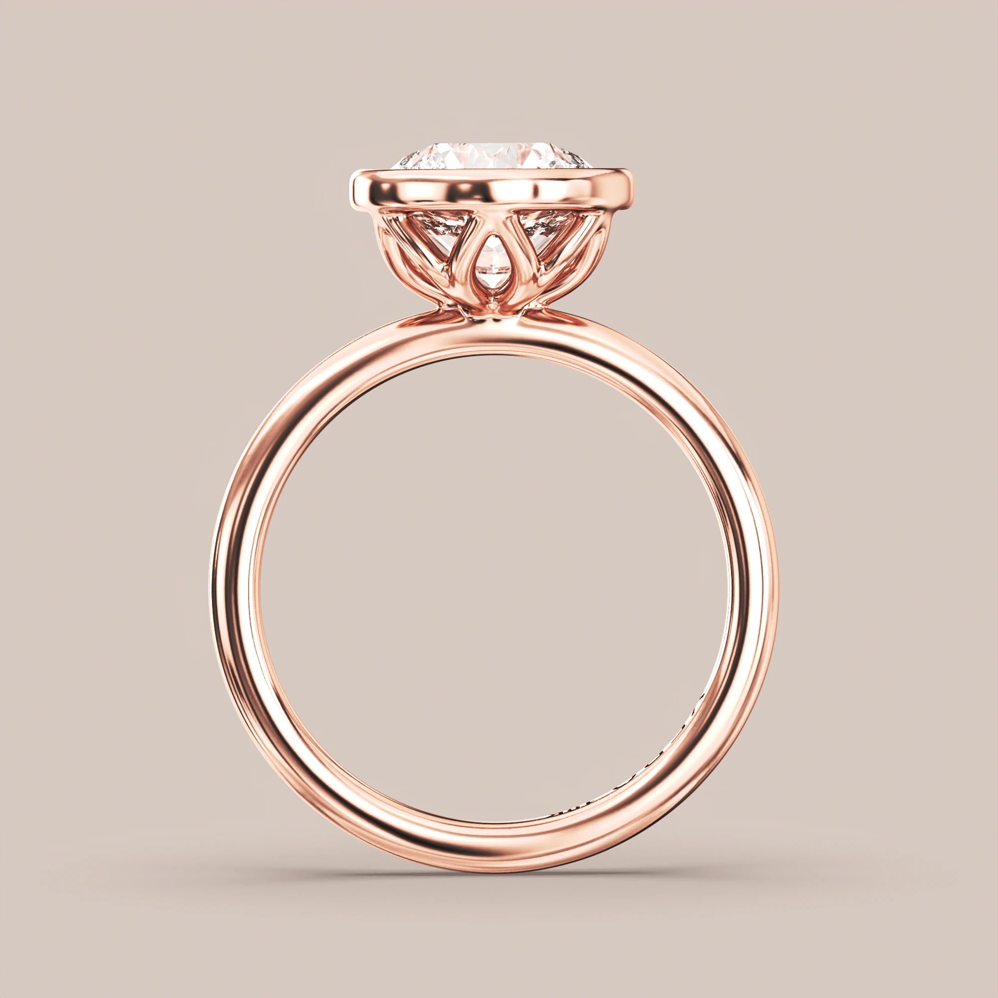 Round - Rose gold