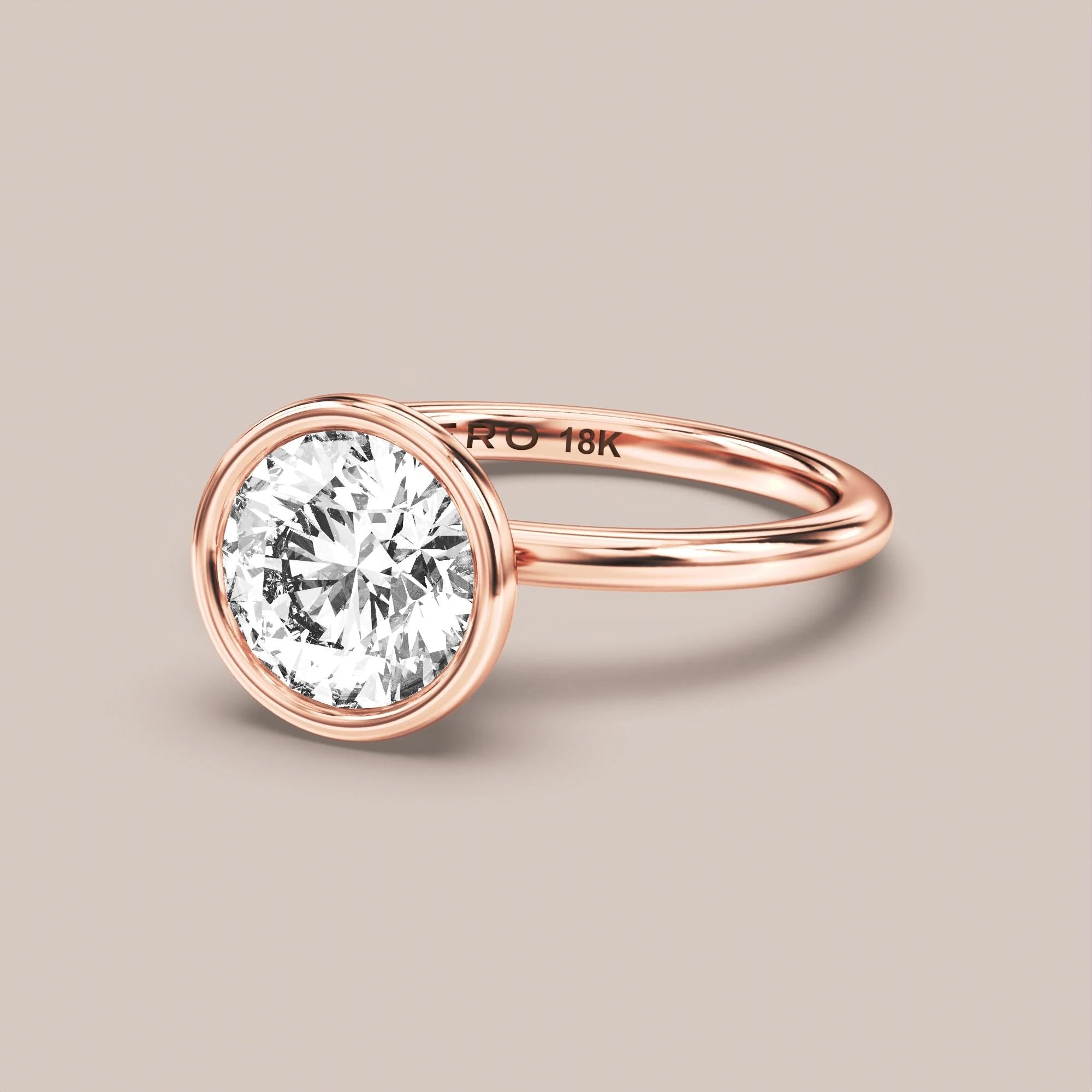 Round - Rose gold