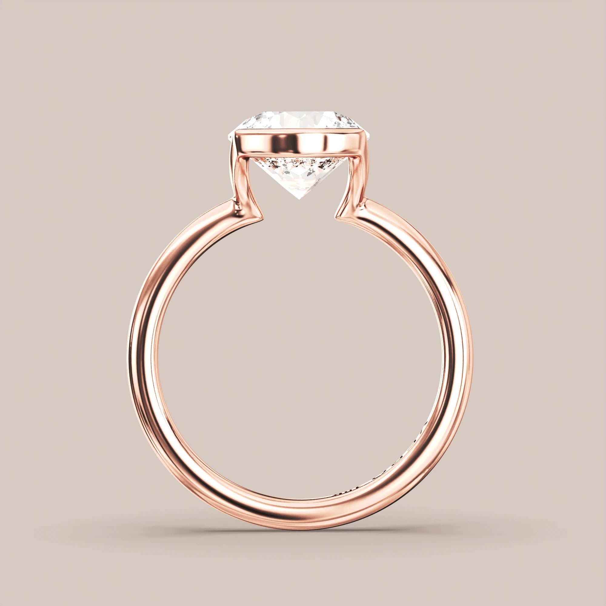 Round - Rose gold