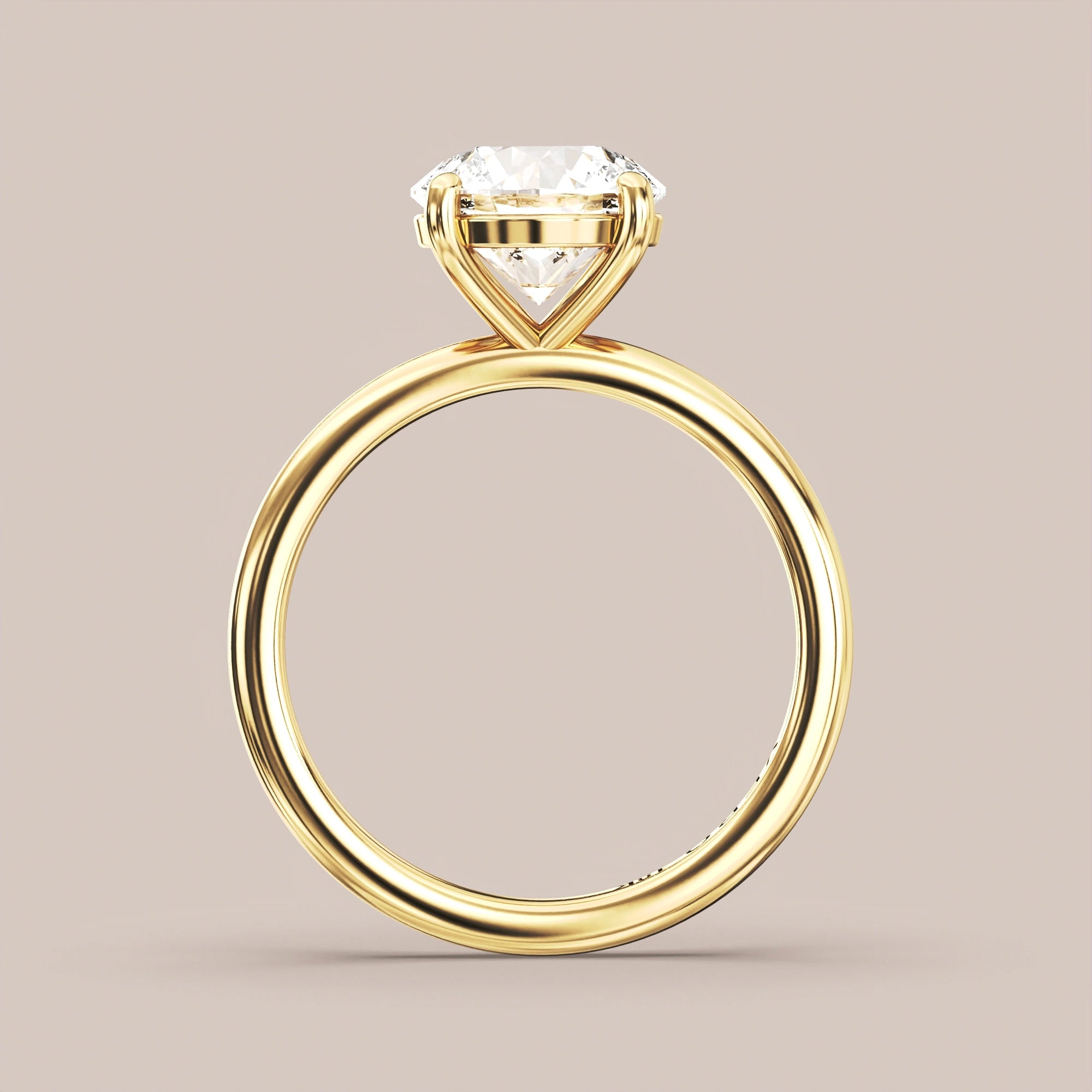 Round - Yellow gold