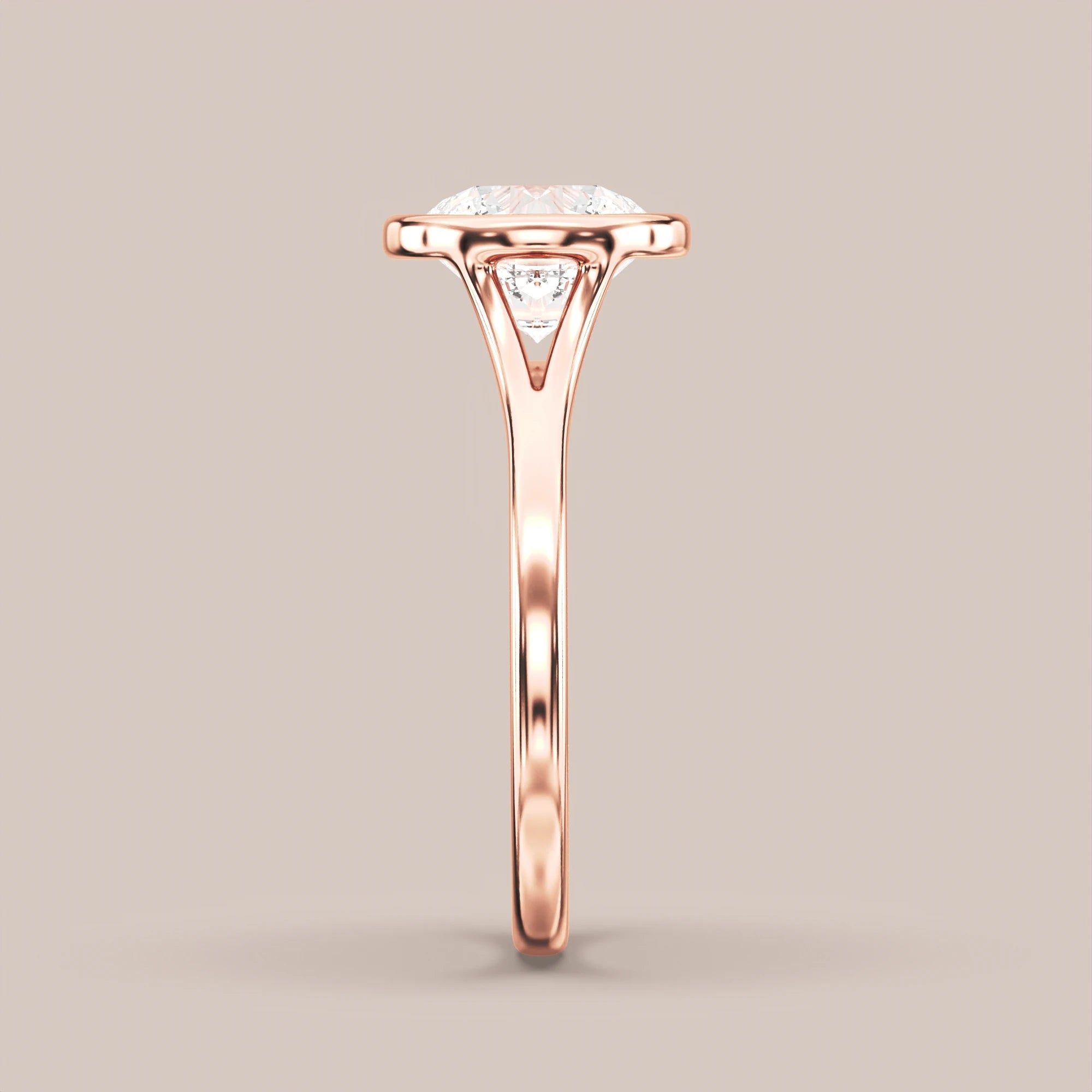 Round - Rose gold