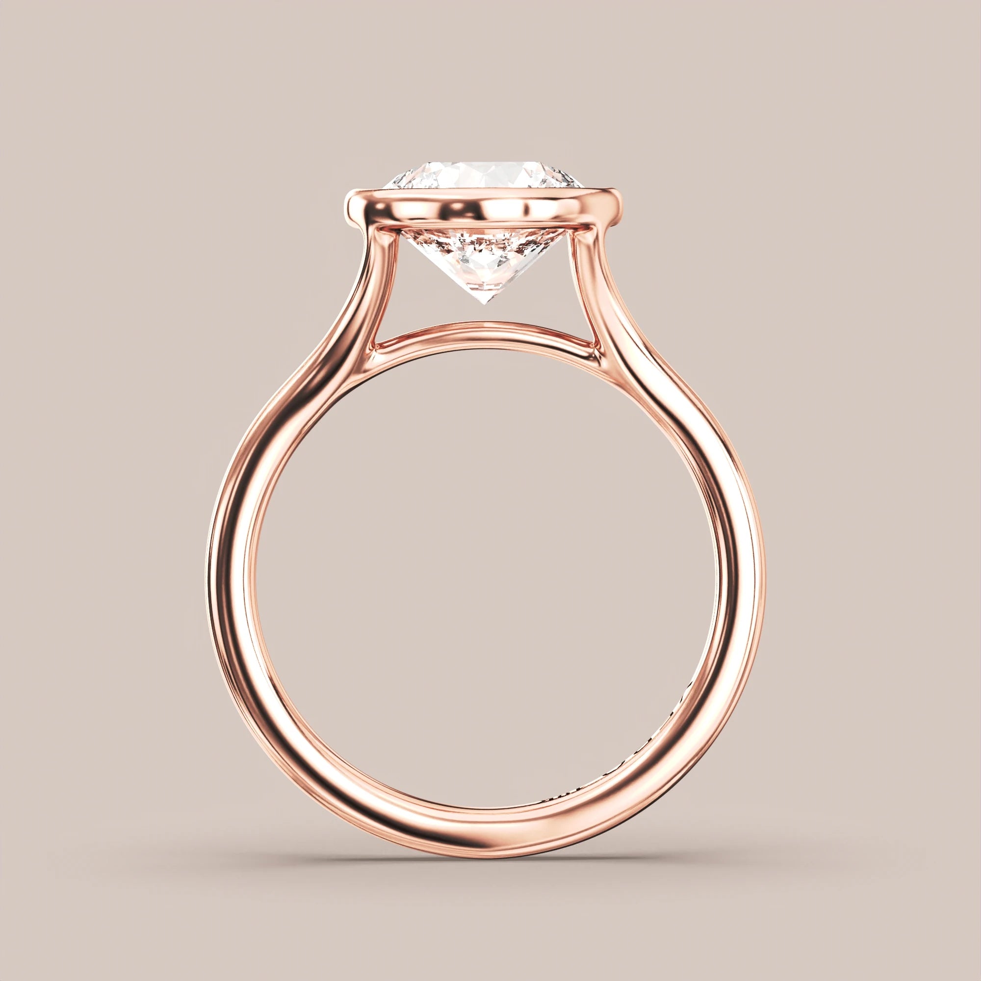 Round - Rose gold