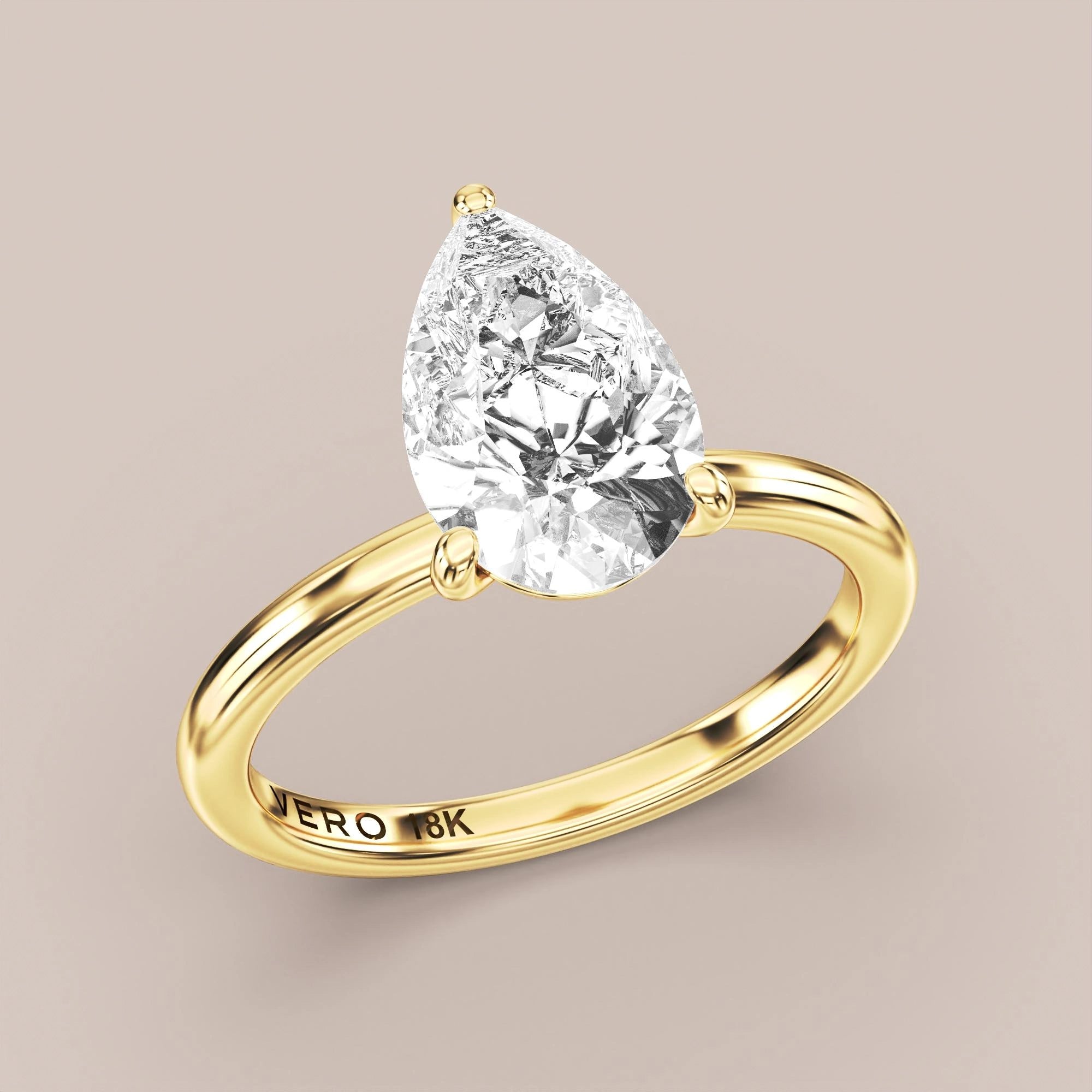 Pear - Yellow gold