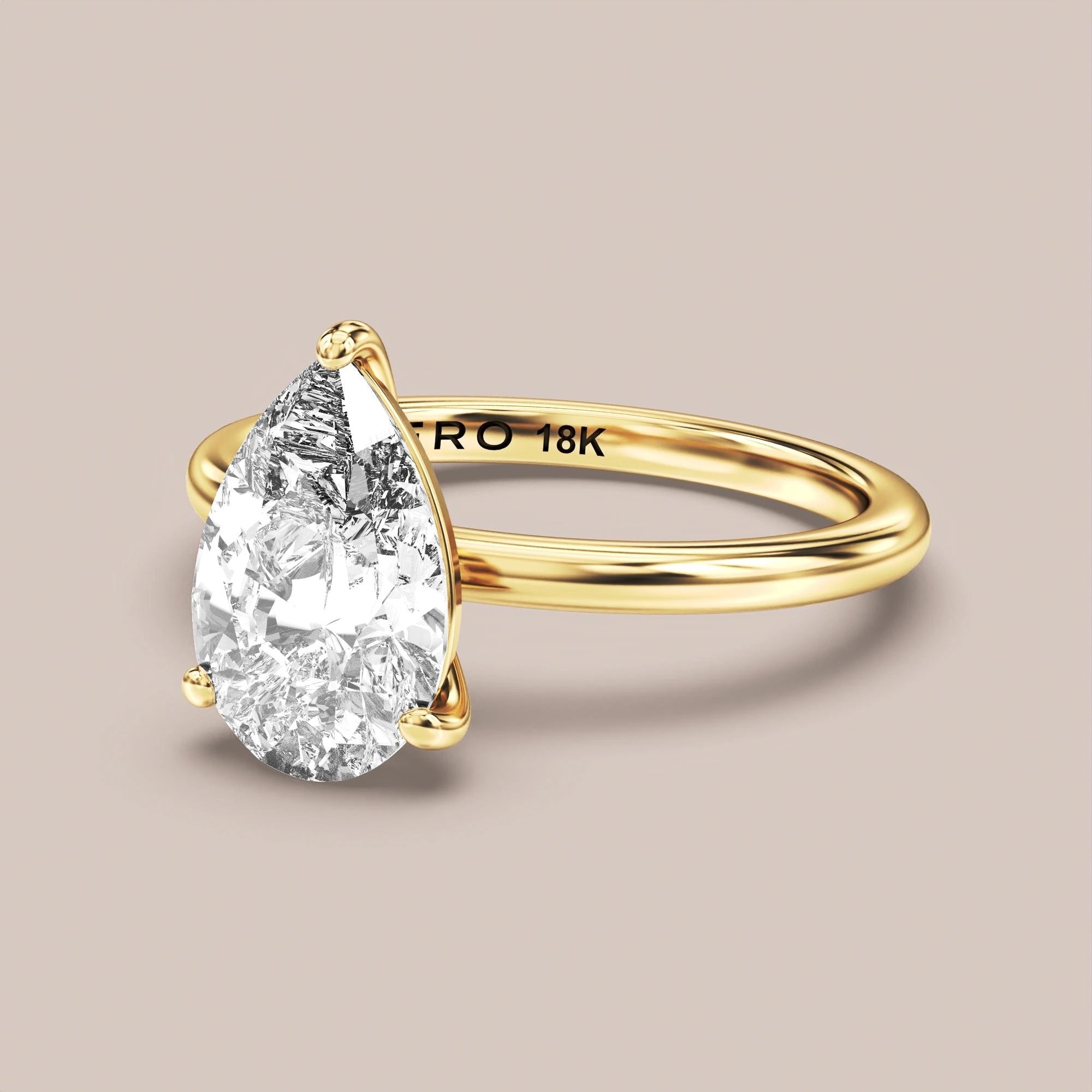 Pear - Yellow gold