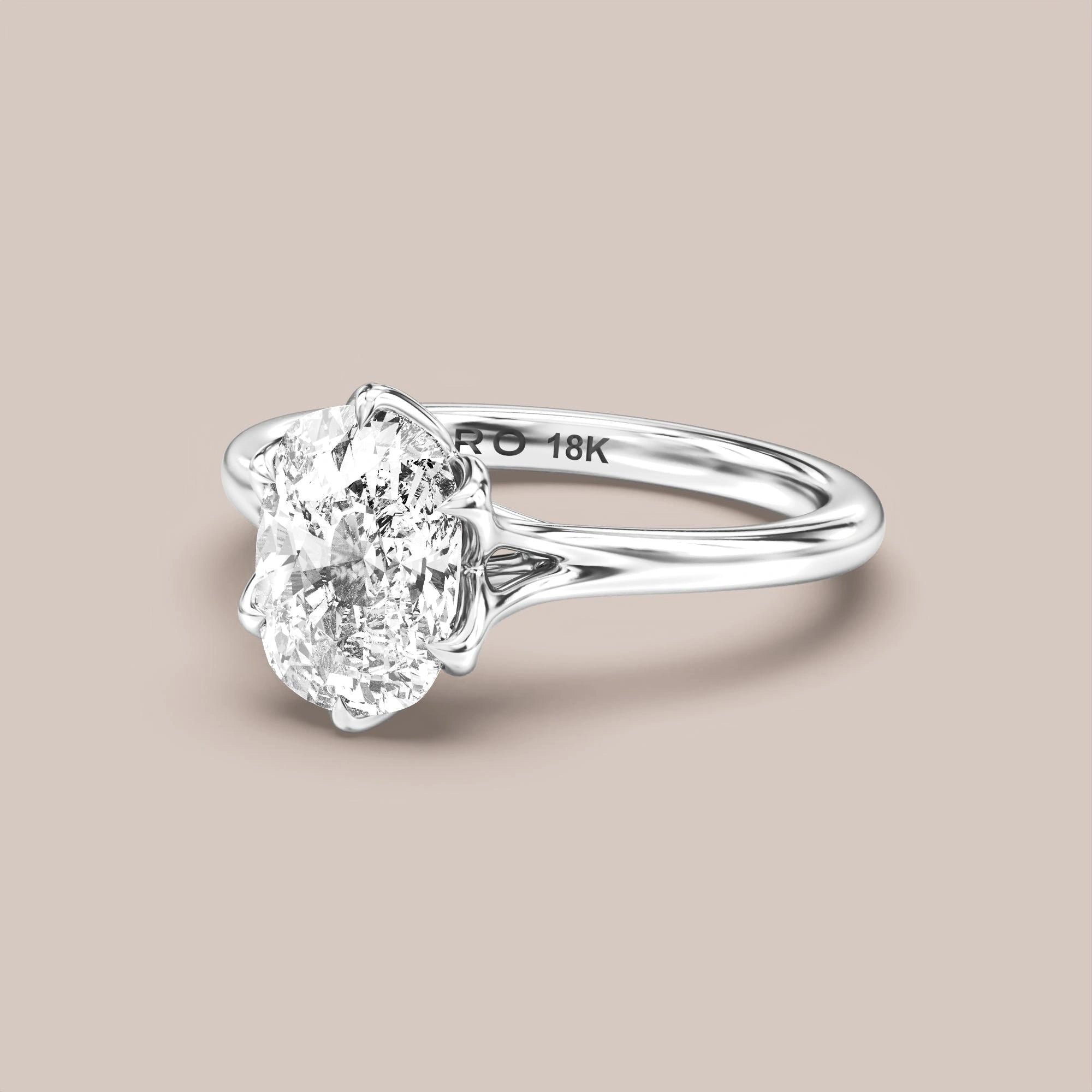 Elongated - White gold