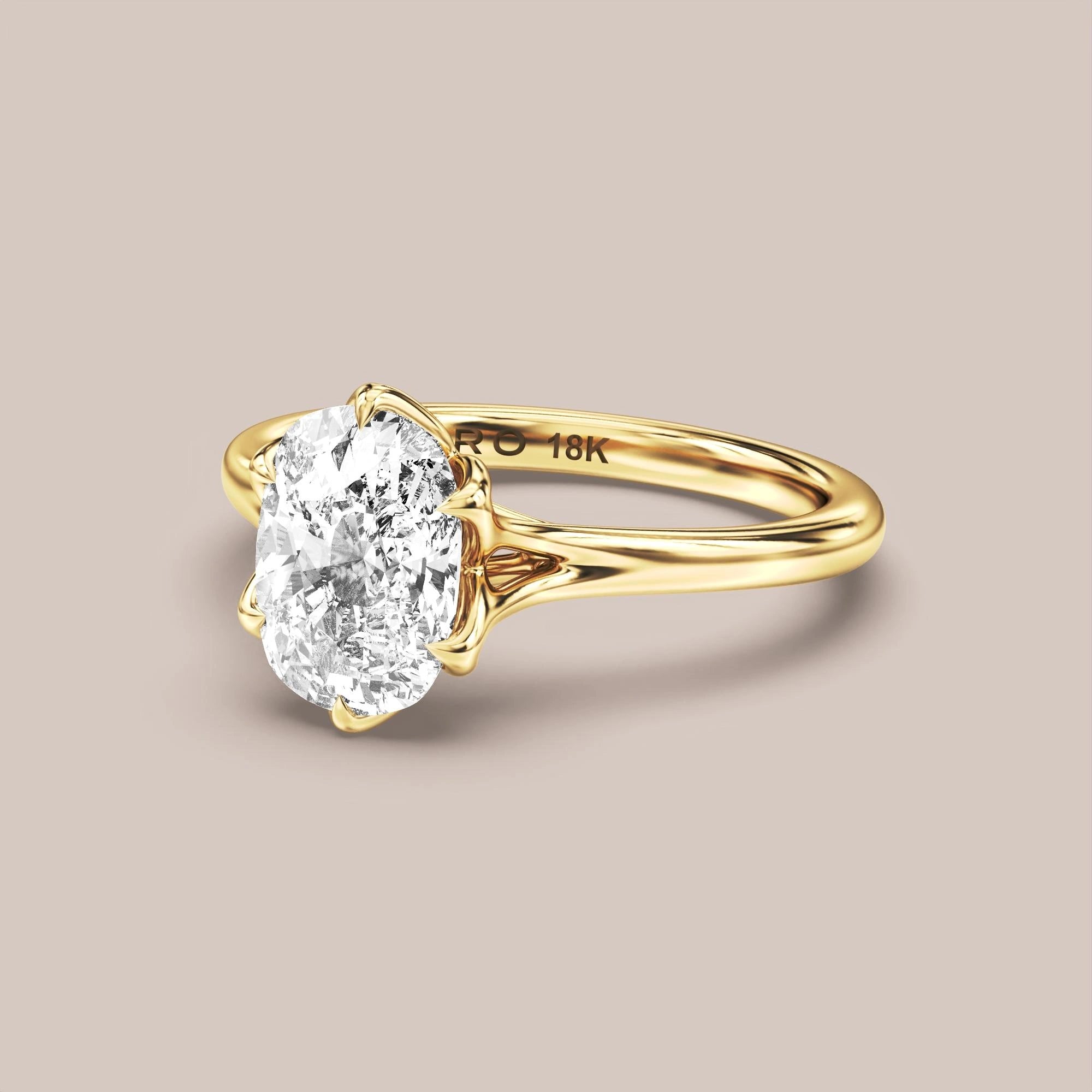 Elongated - Yellow gold