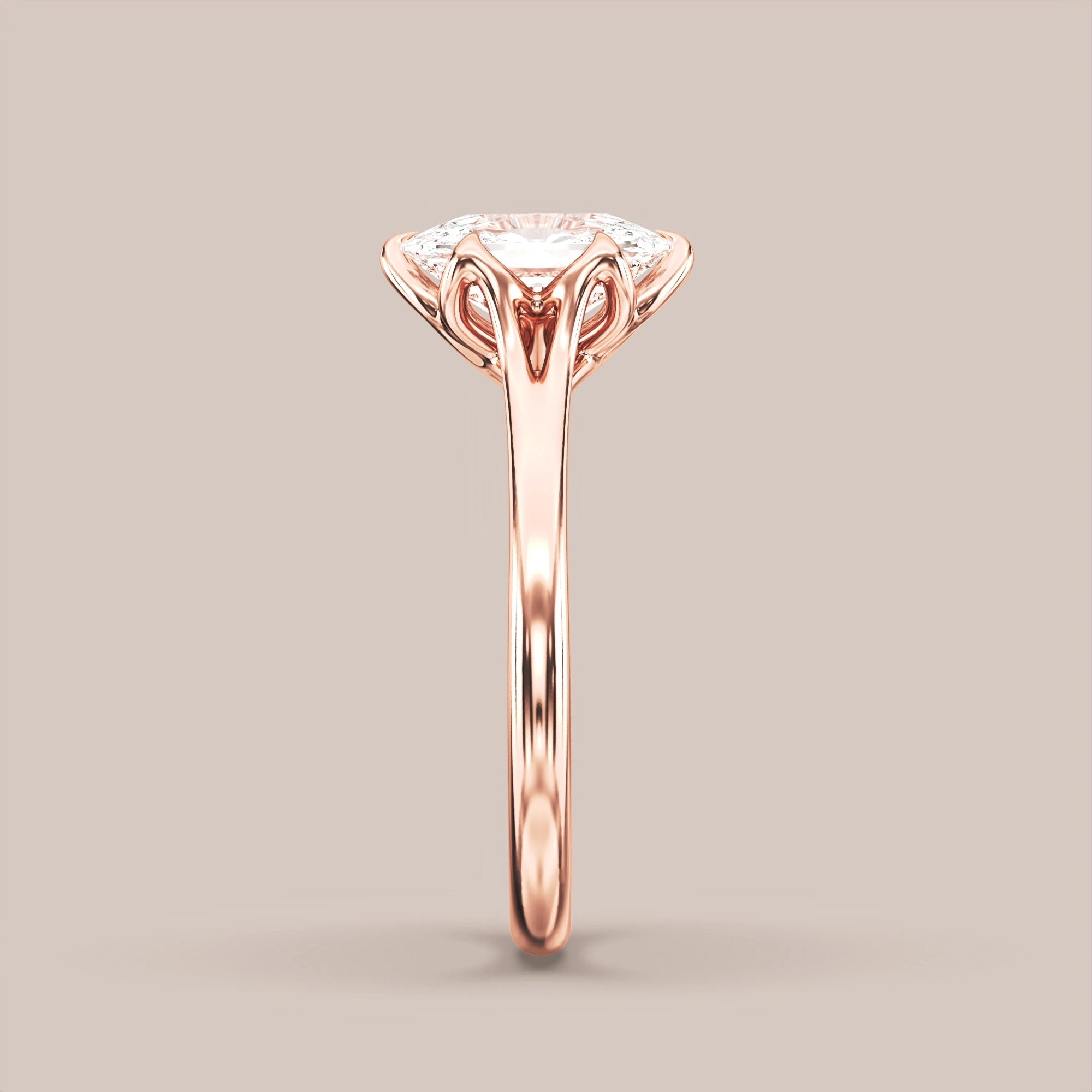 Elongated - Rose gold