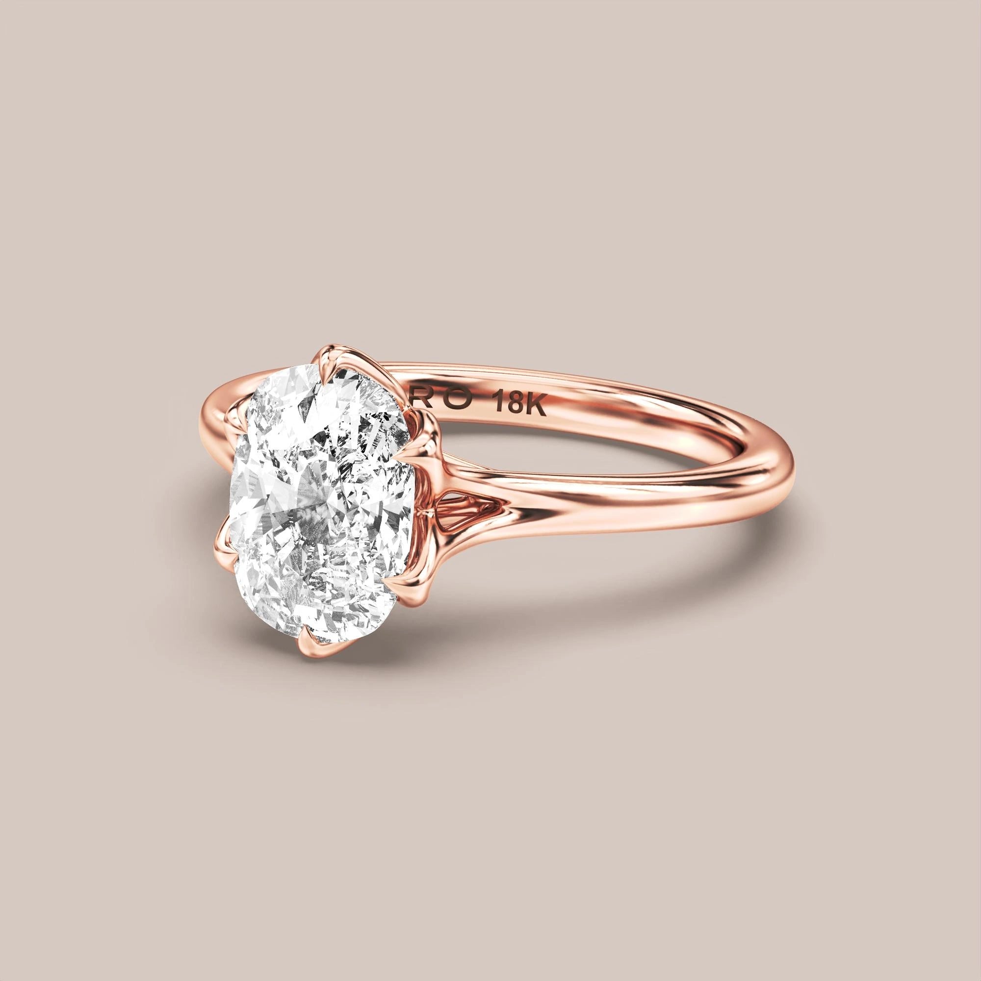 Elongated - Rose gold
