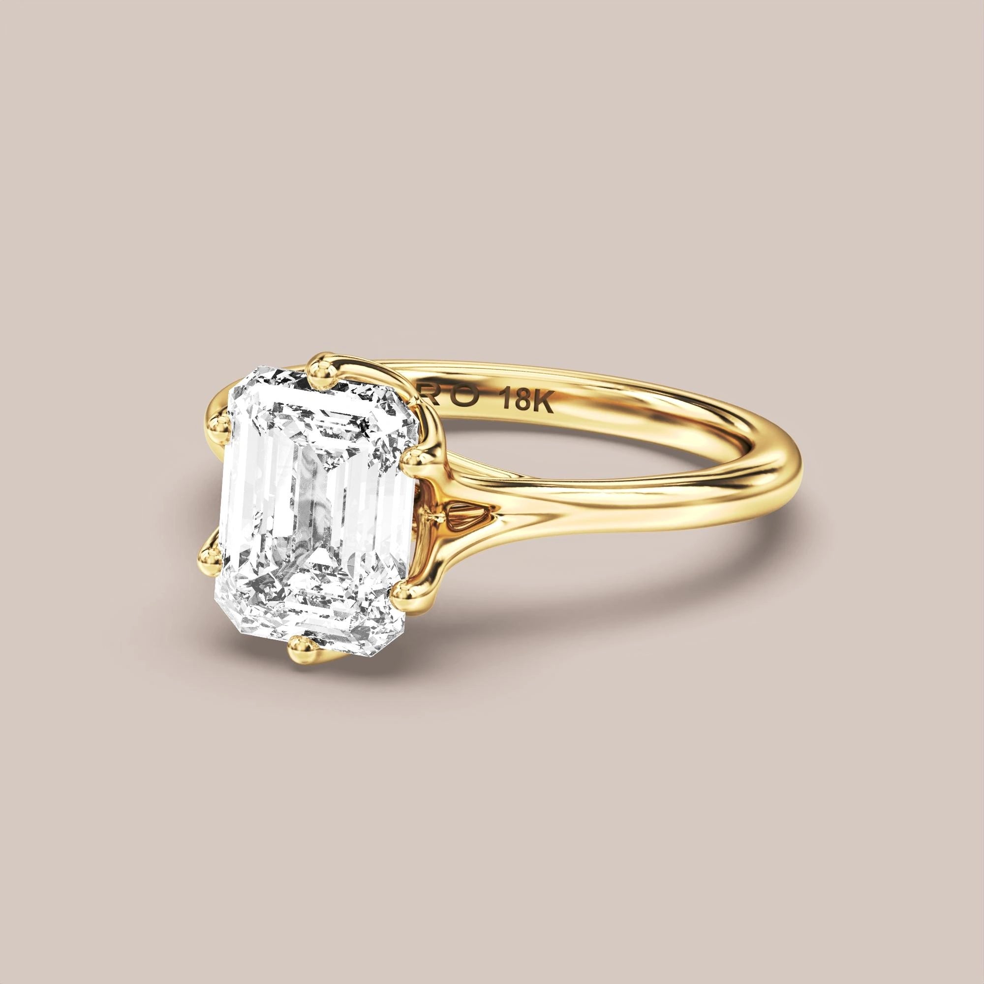Emerald - Yellow gold