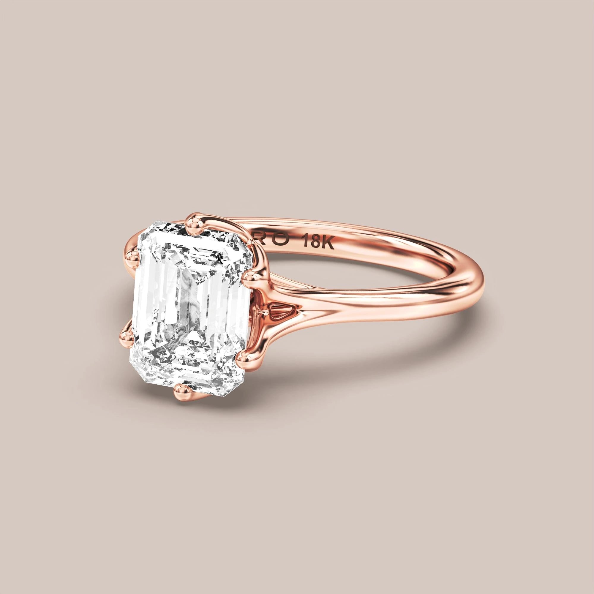 Emerald - Rose gold