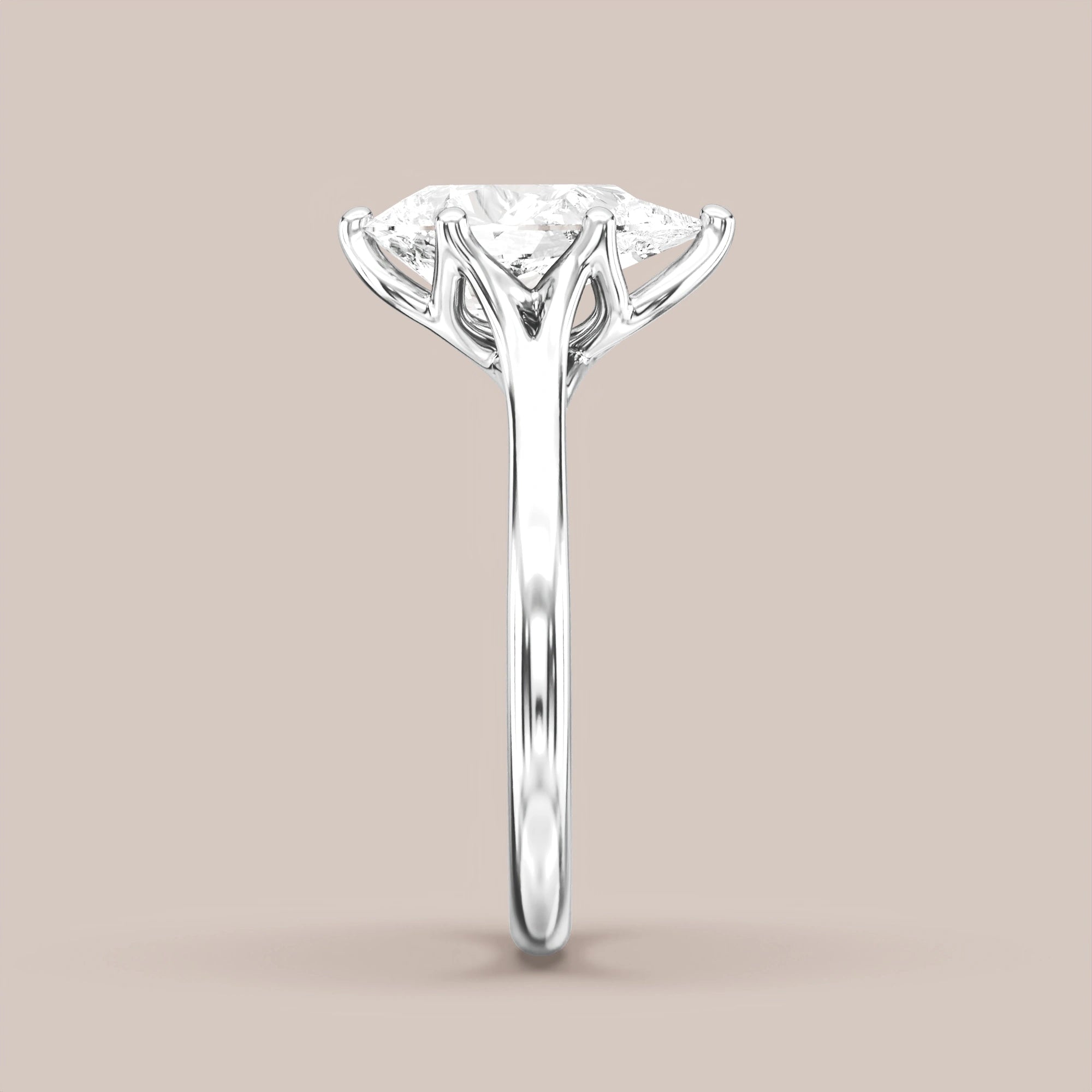 Pear - White gold