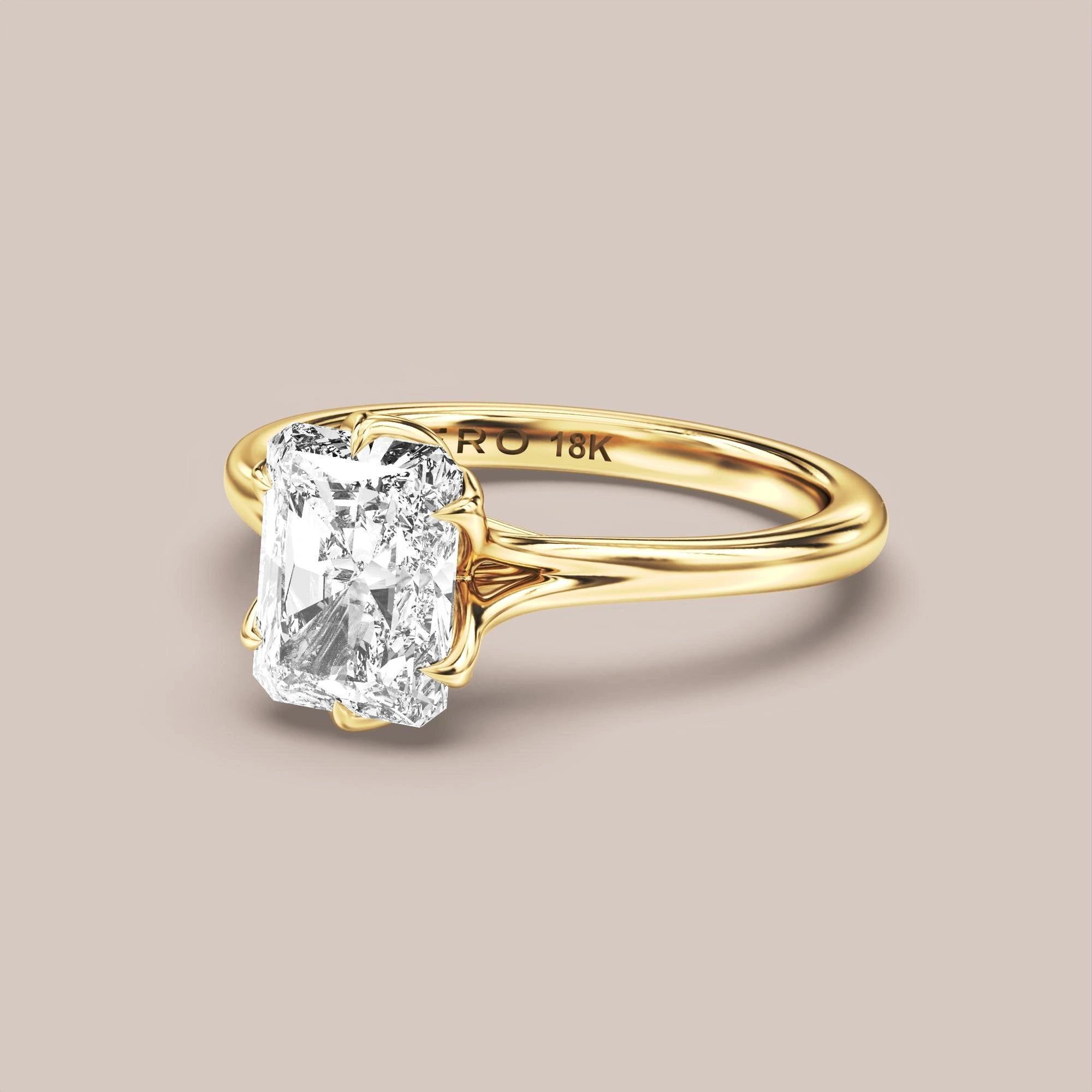 Radiant - Yellow gold