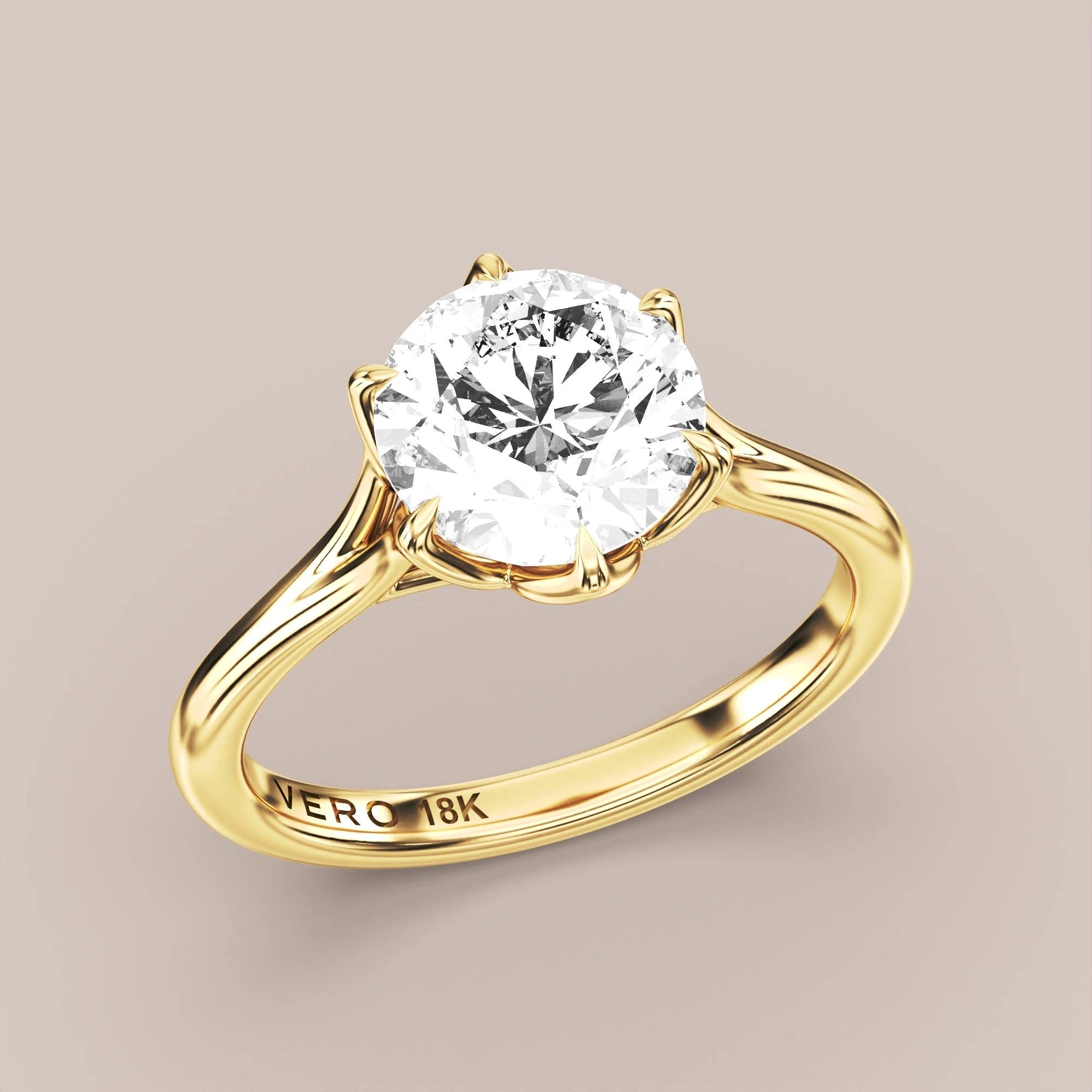 Round - Yellow gold
