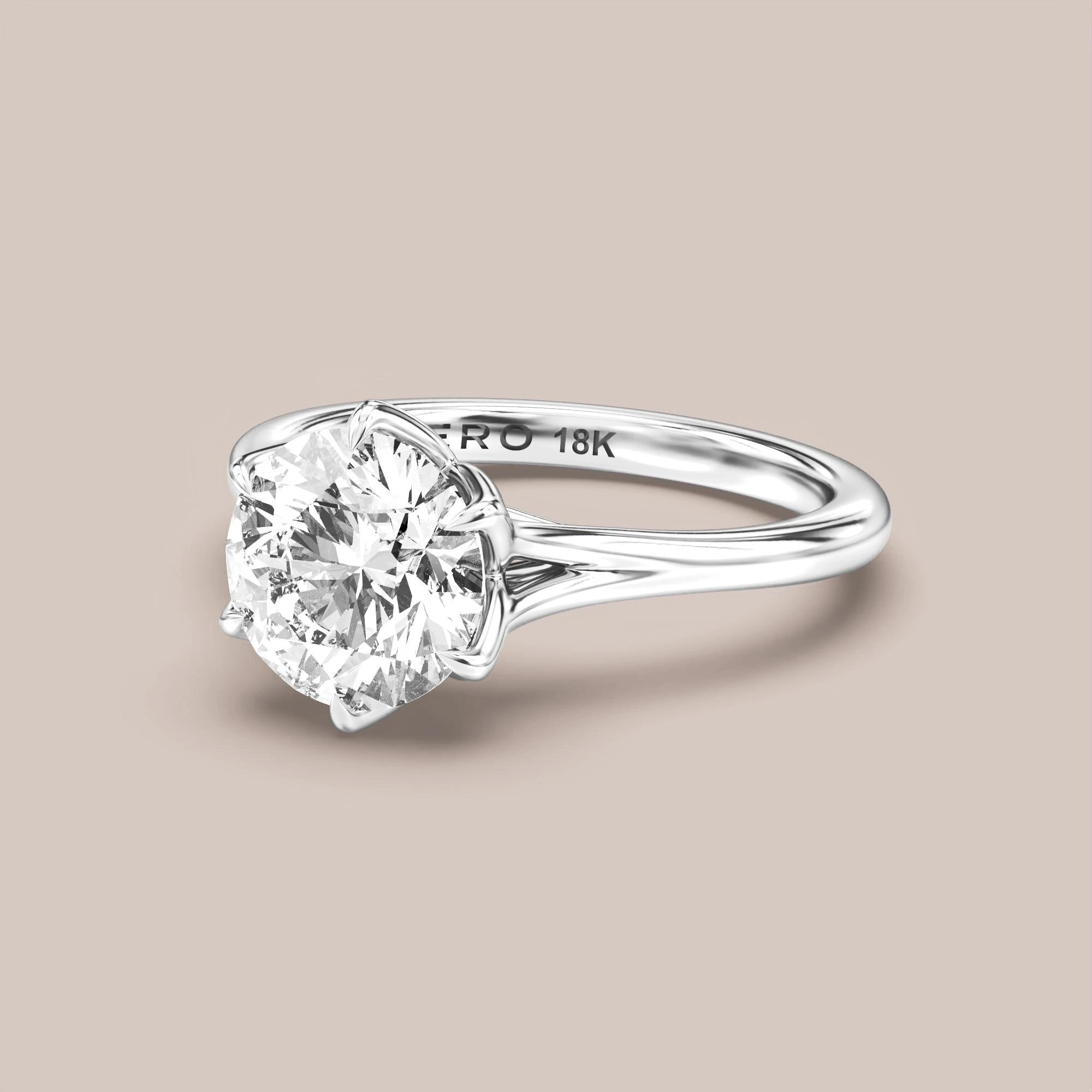 Round - White gold