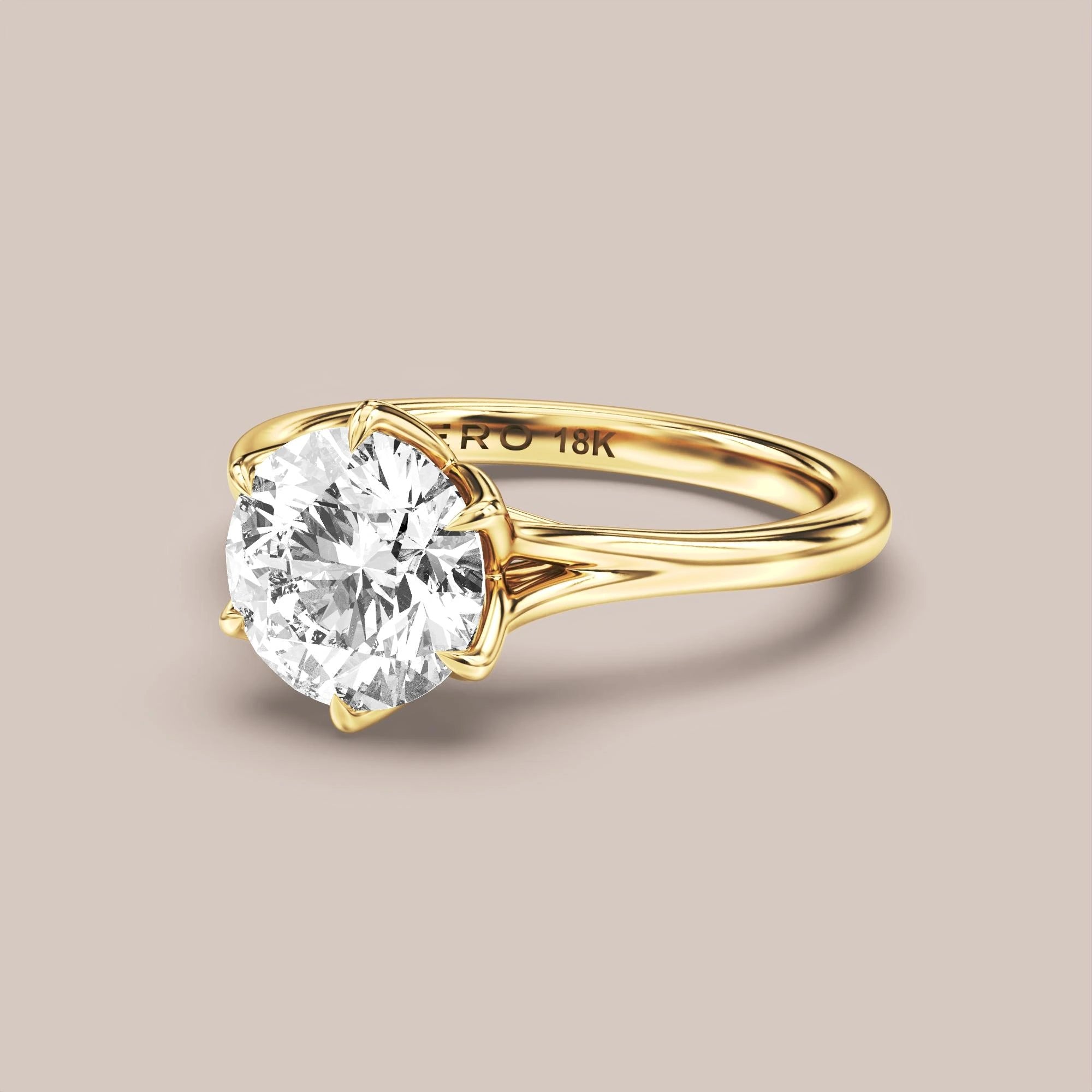 Round - Yellow gold