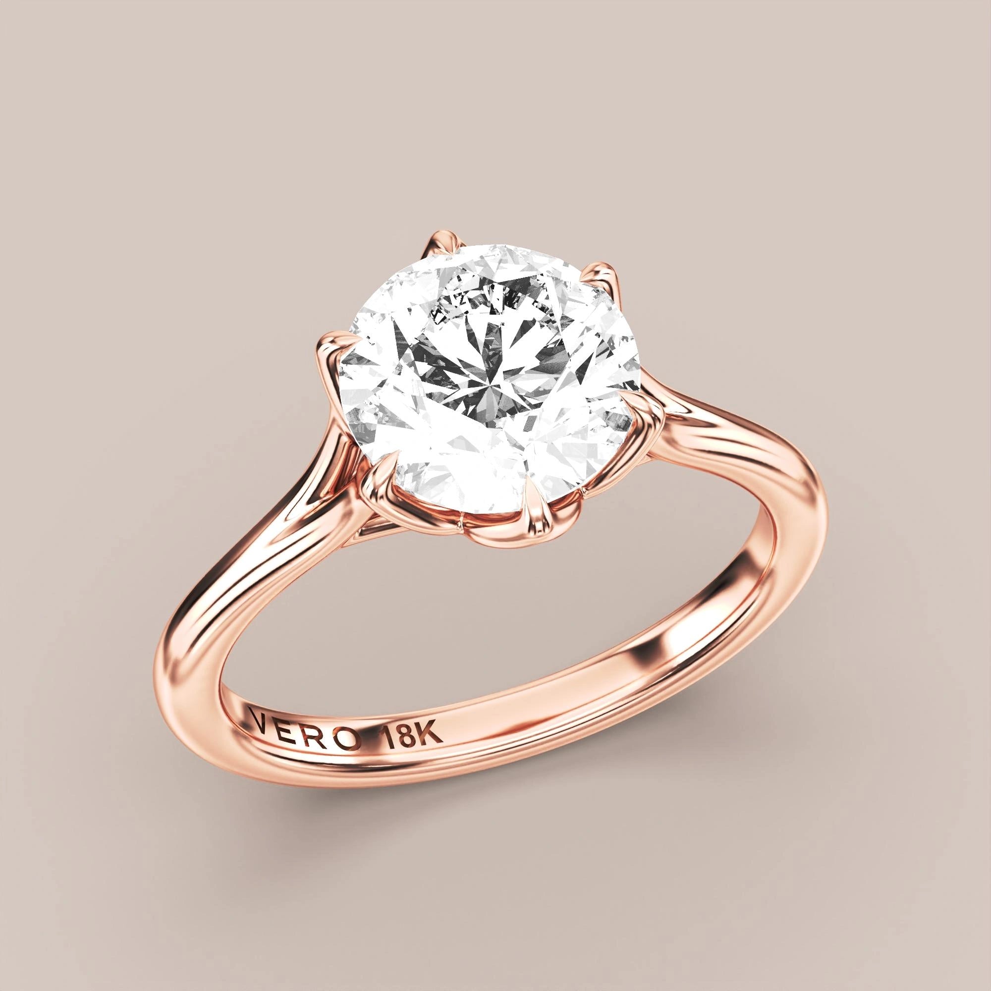 Round - Rose gold