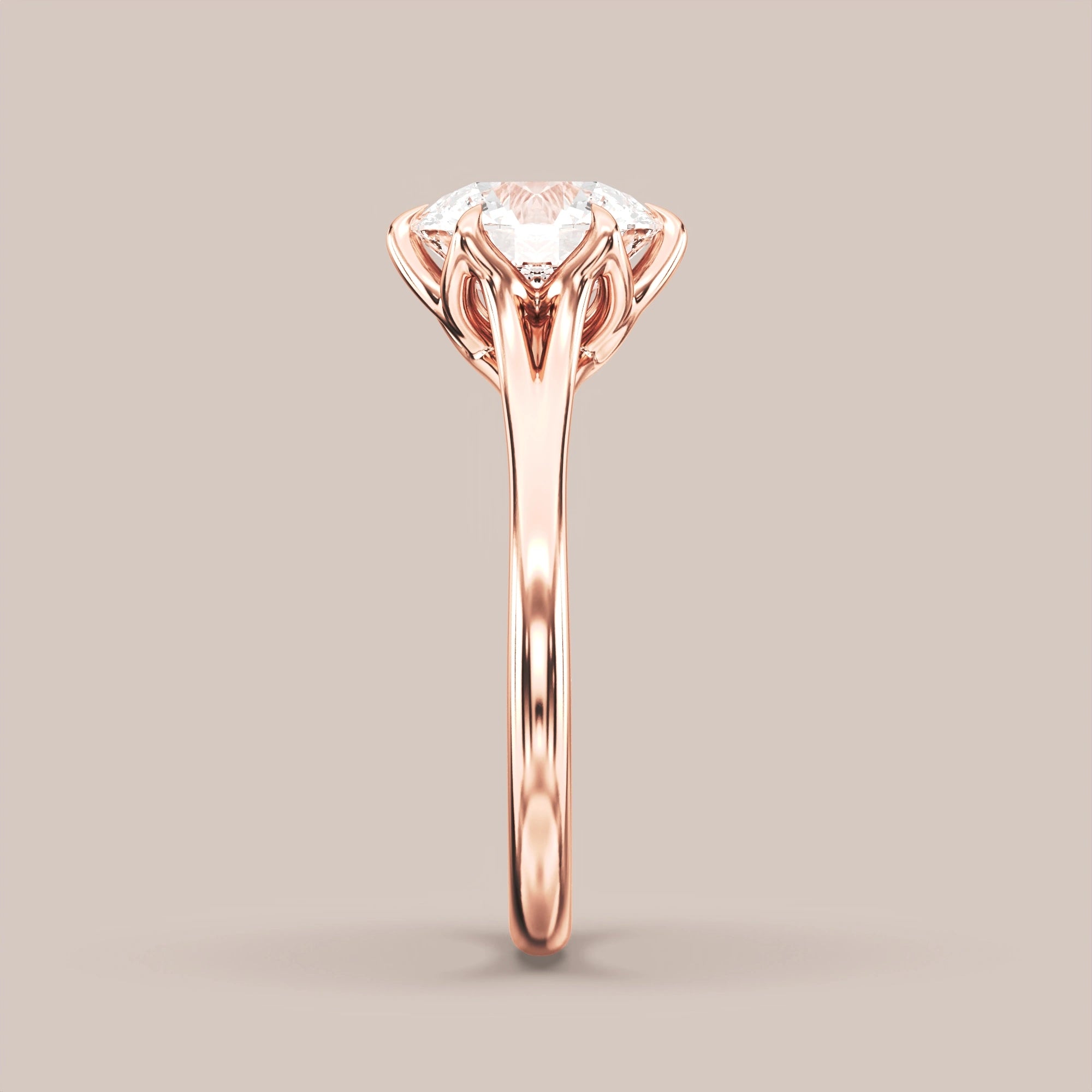 Round - Rose gold