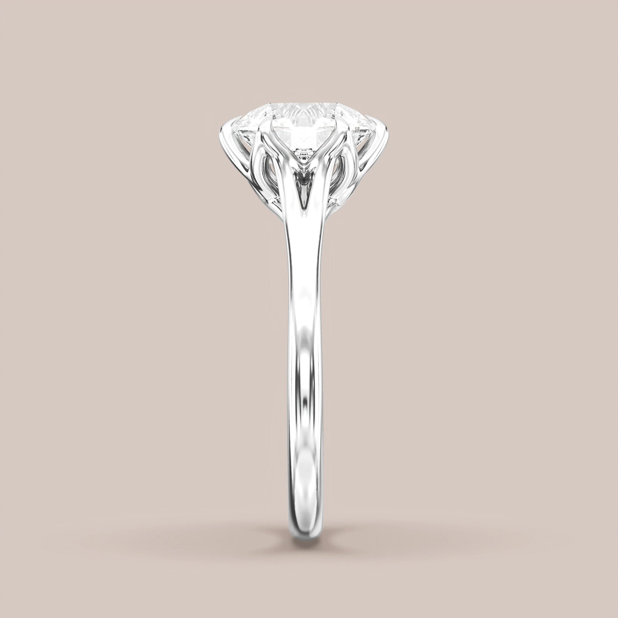 Round - White gold
